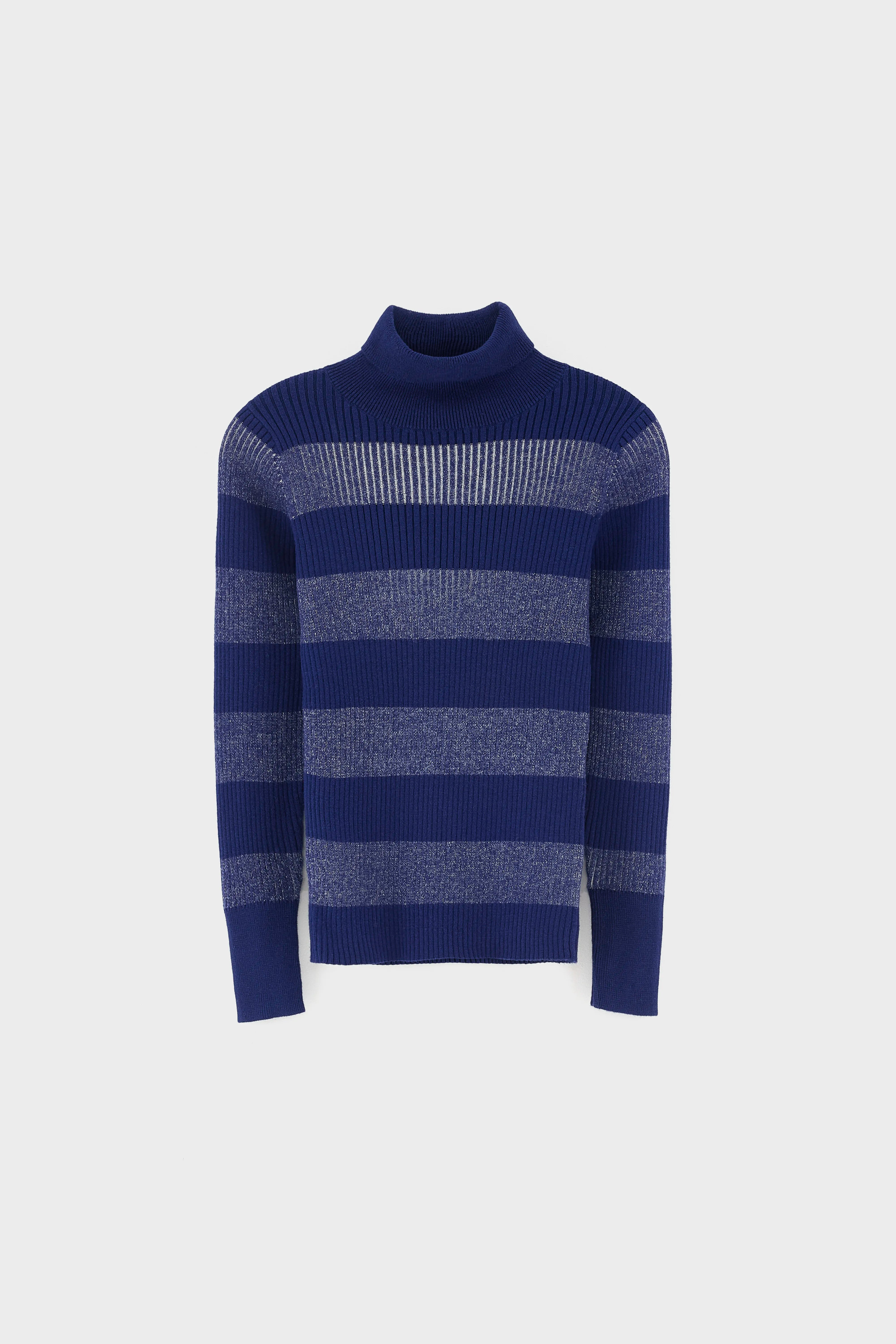 Pull col roulé slim Gerza (262 / G / STRIPE B)