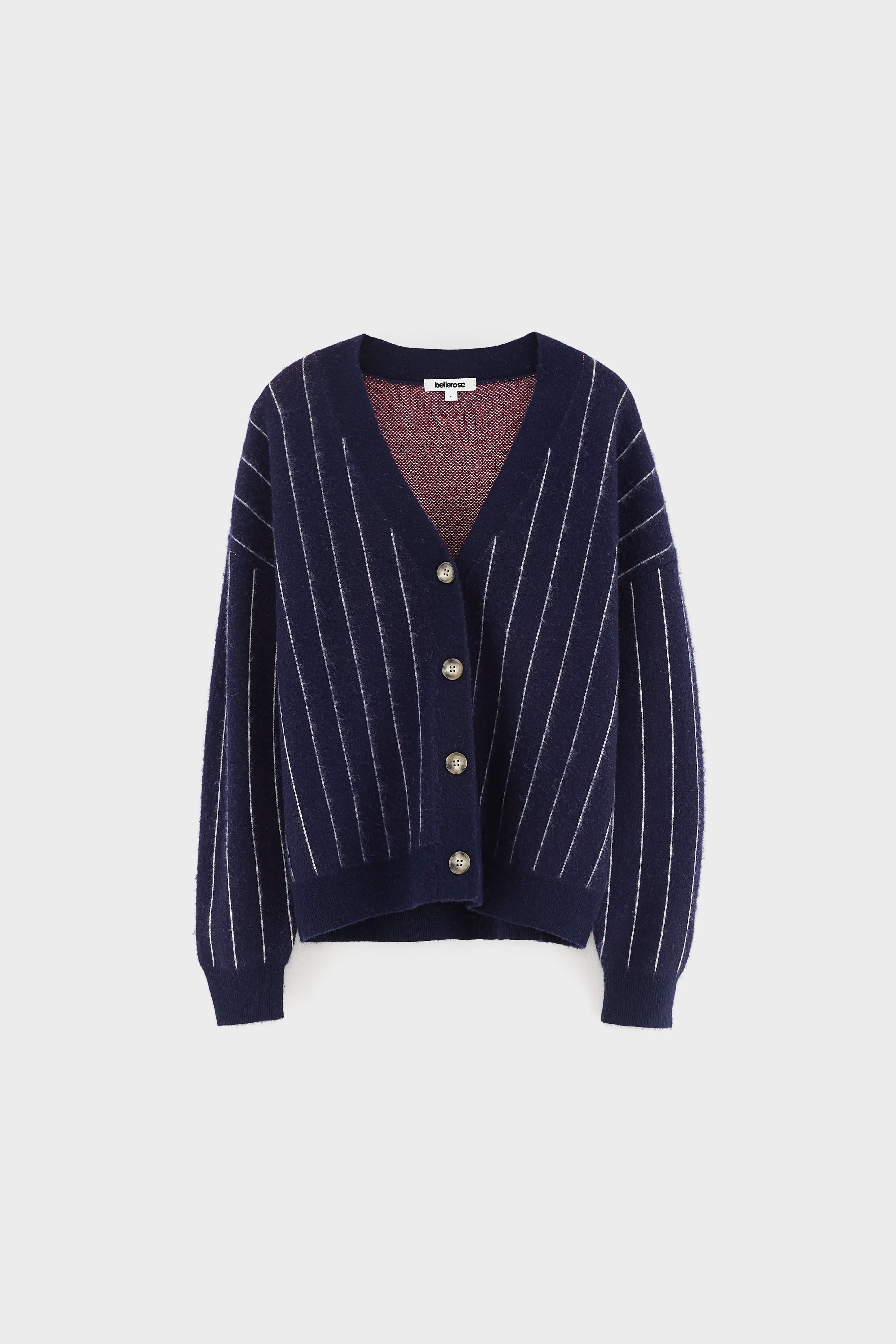 Aetan cardigan met V-hals (262 / G / STRIPE A)