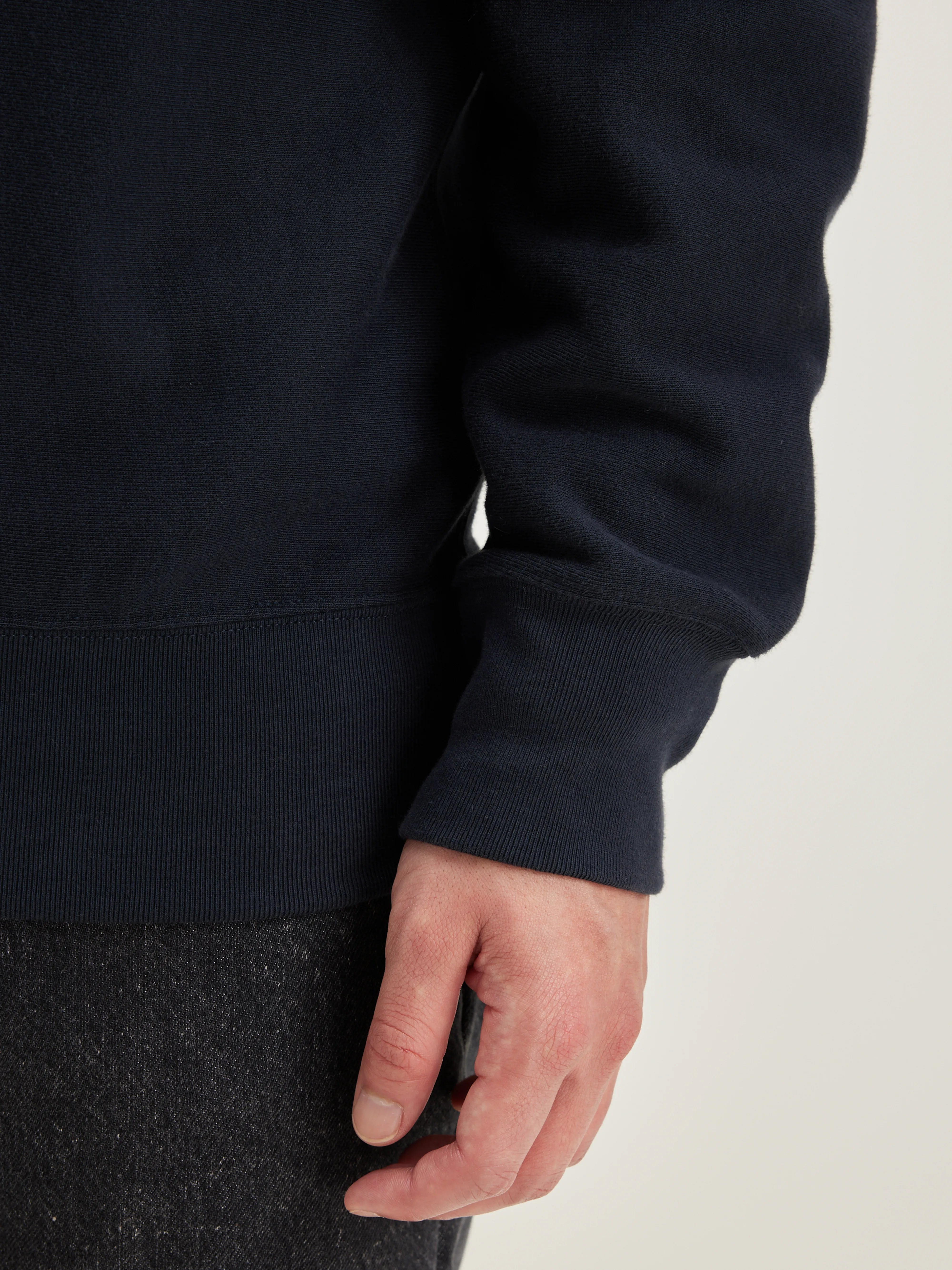 Flake crew-neck sweatshirt (242 / M / NAVY)