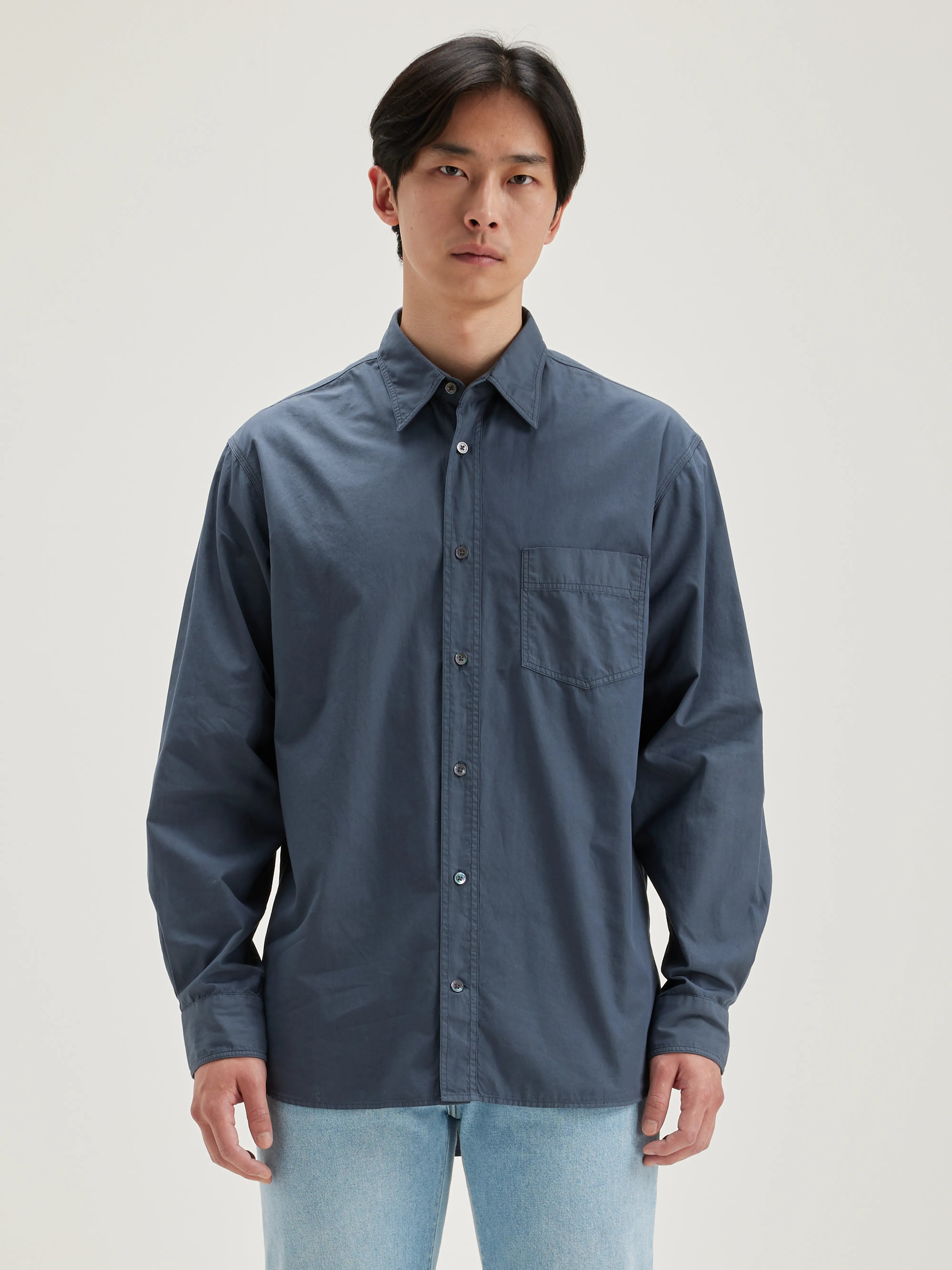Lighty relaxed shirt (242 / M / BLUE NIGHTS)