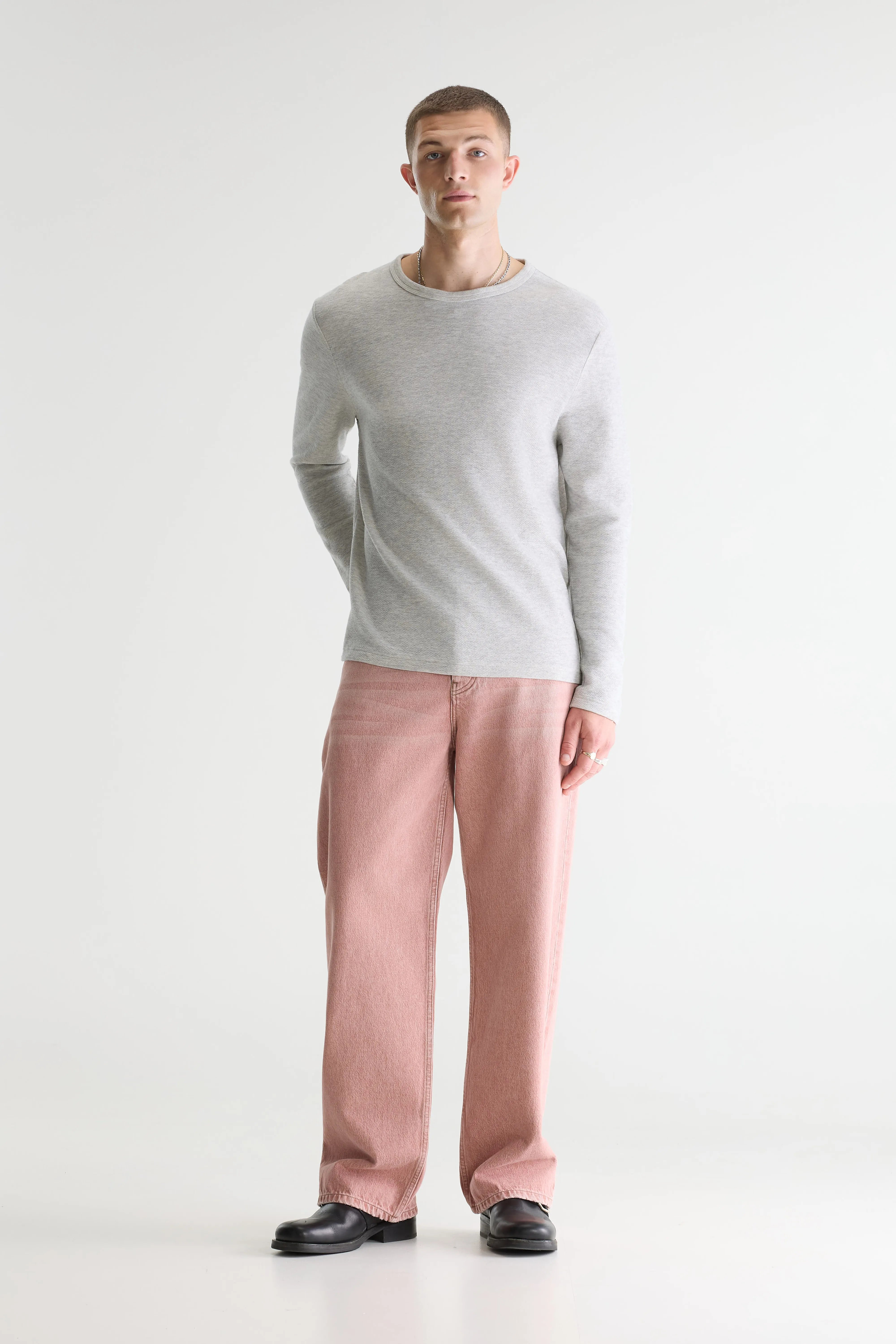 Fresh grijs t-shirt met lange mouwen (242 / M / H. GREY)