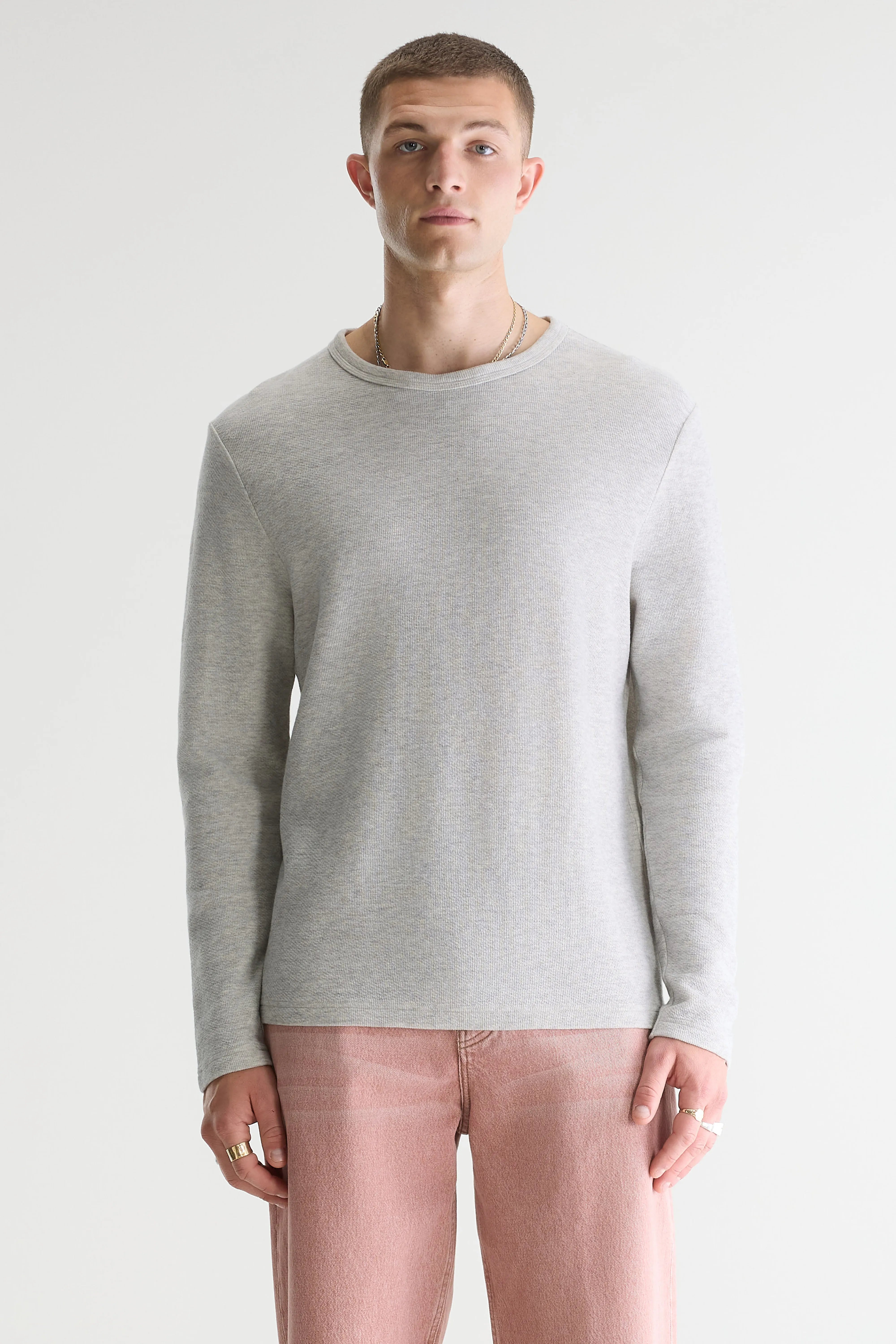 Fresh grijs t-shirt met lange mouwen (242 / M / H. GREY)