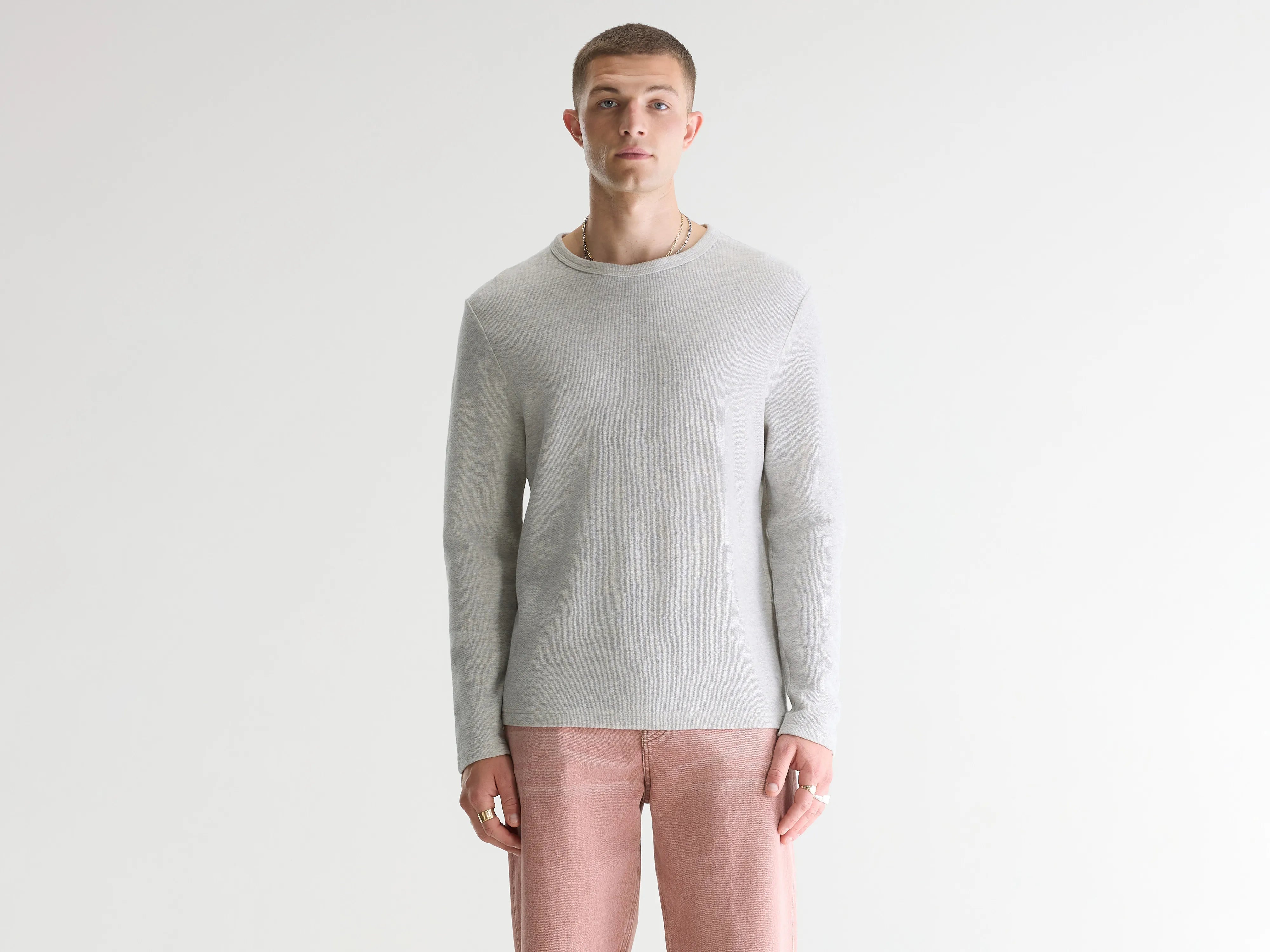 Fresh grijs t-shirt met lange mouwen (242 / M / H. GREY)