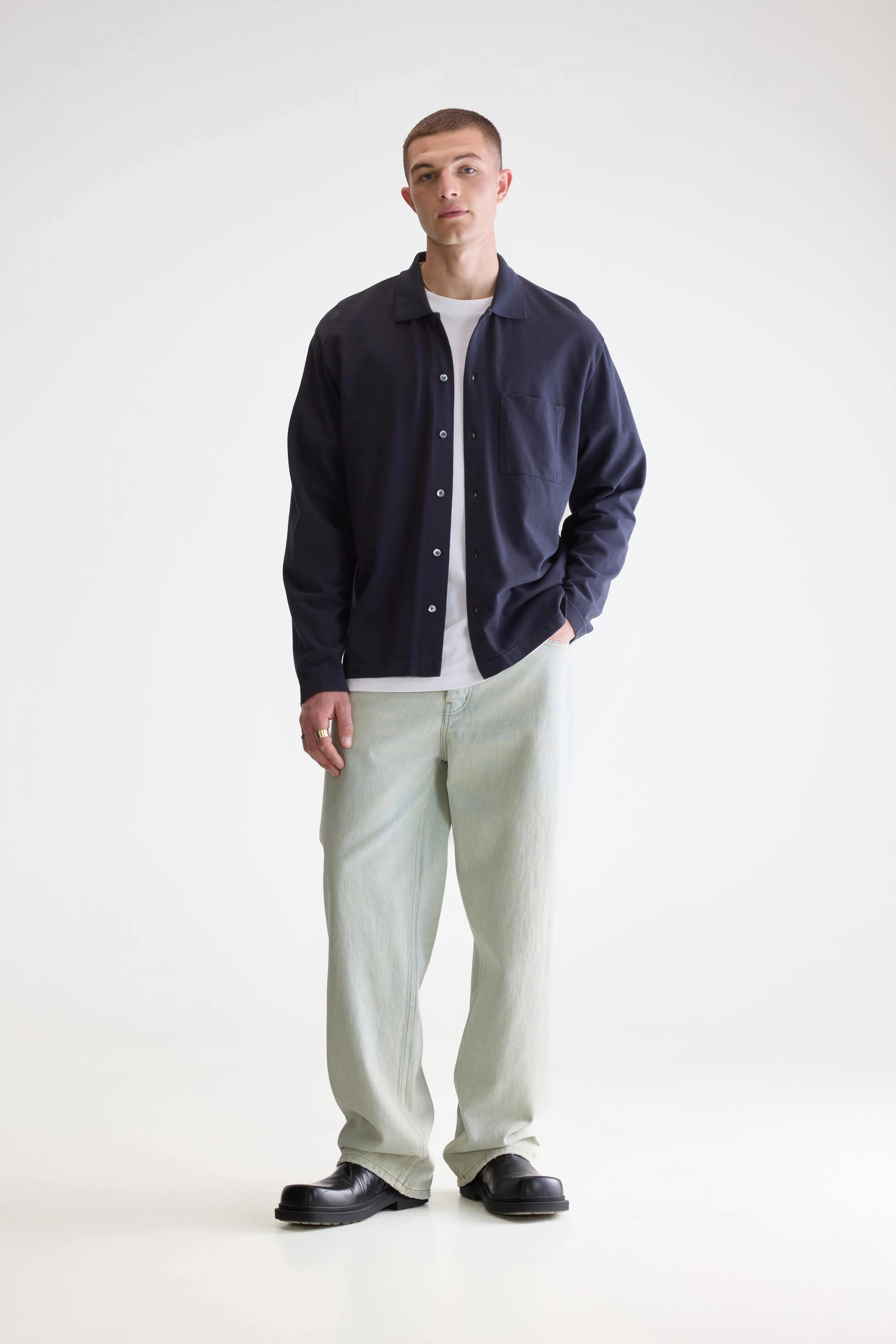 Polo bleu marine à manches longues Vision (252 / M / NAVY)
