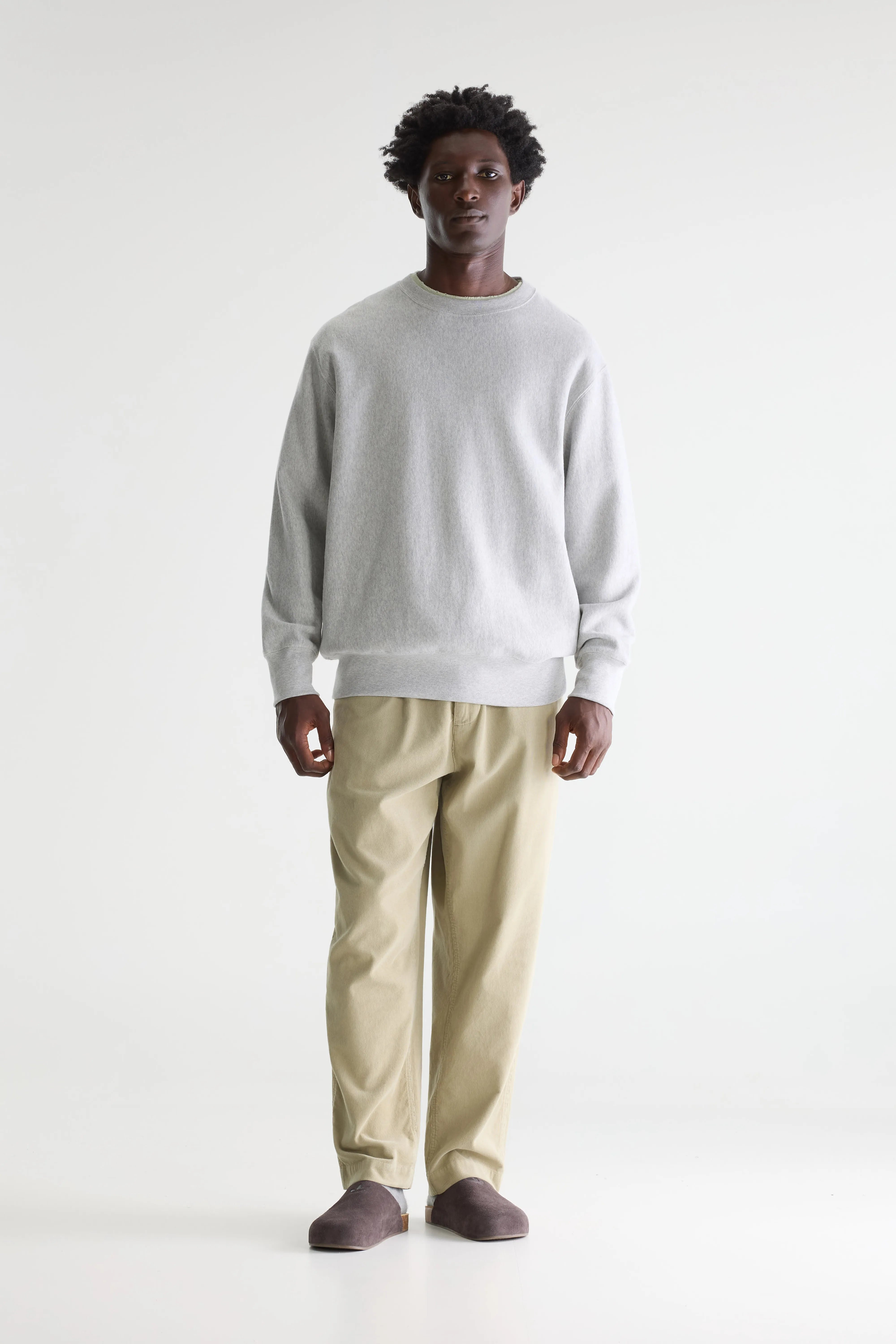 Flake grijs sweatshirt met ronde hals (242 / M / H. GREY)