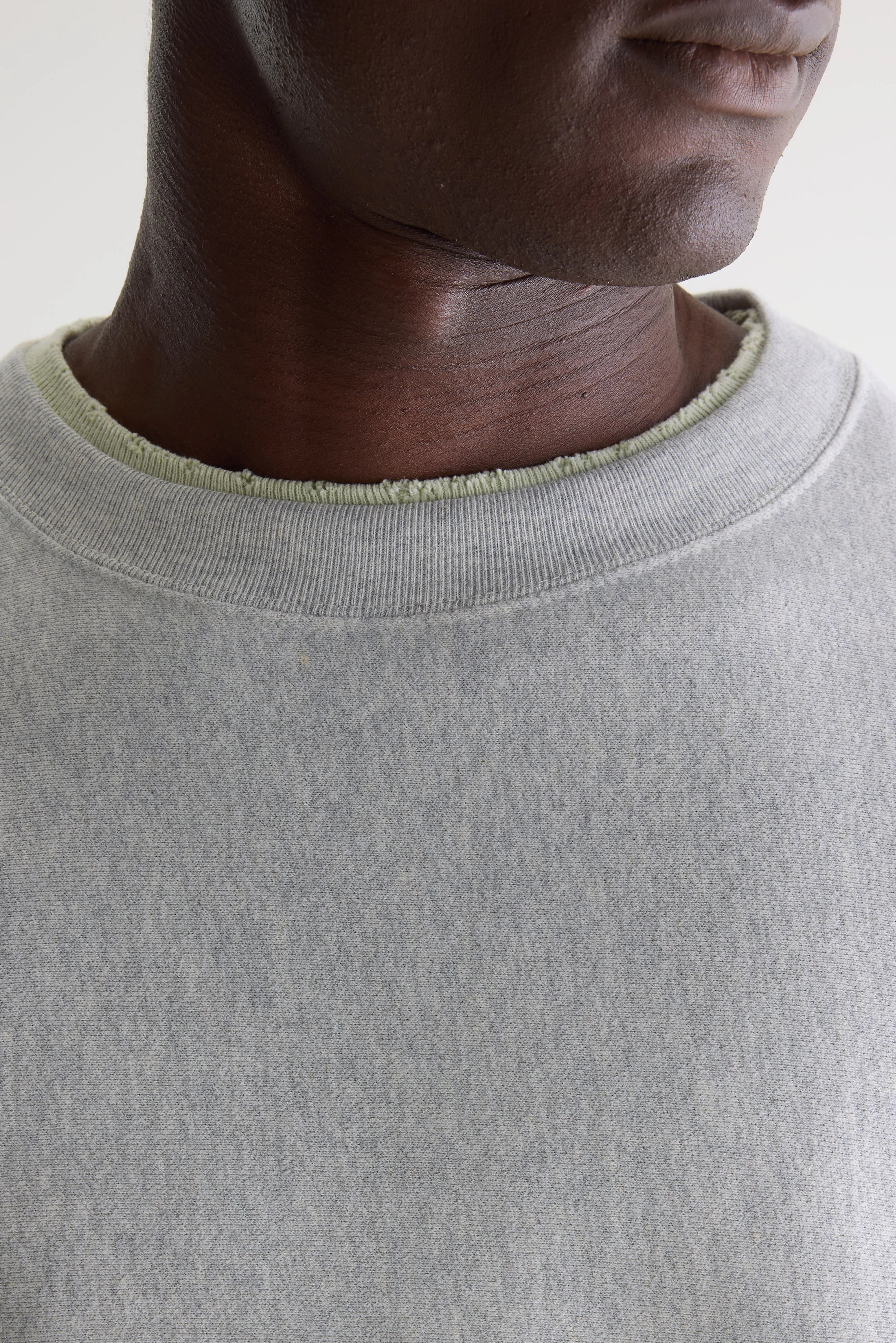 Flake grijs sweatshirt met ronde hals (242 / M / H. GREY)