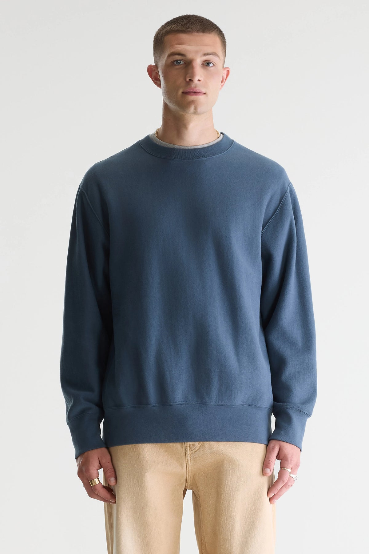 Flake crewneck blue-grey sweatshirt (242 / M / DOVE)