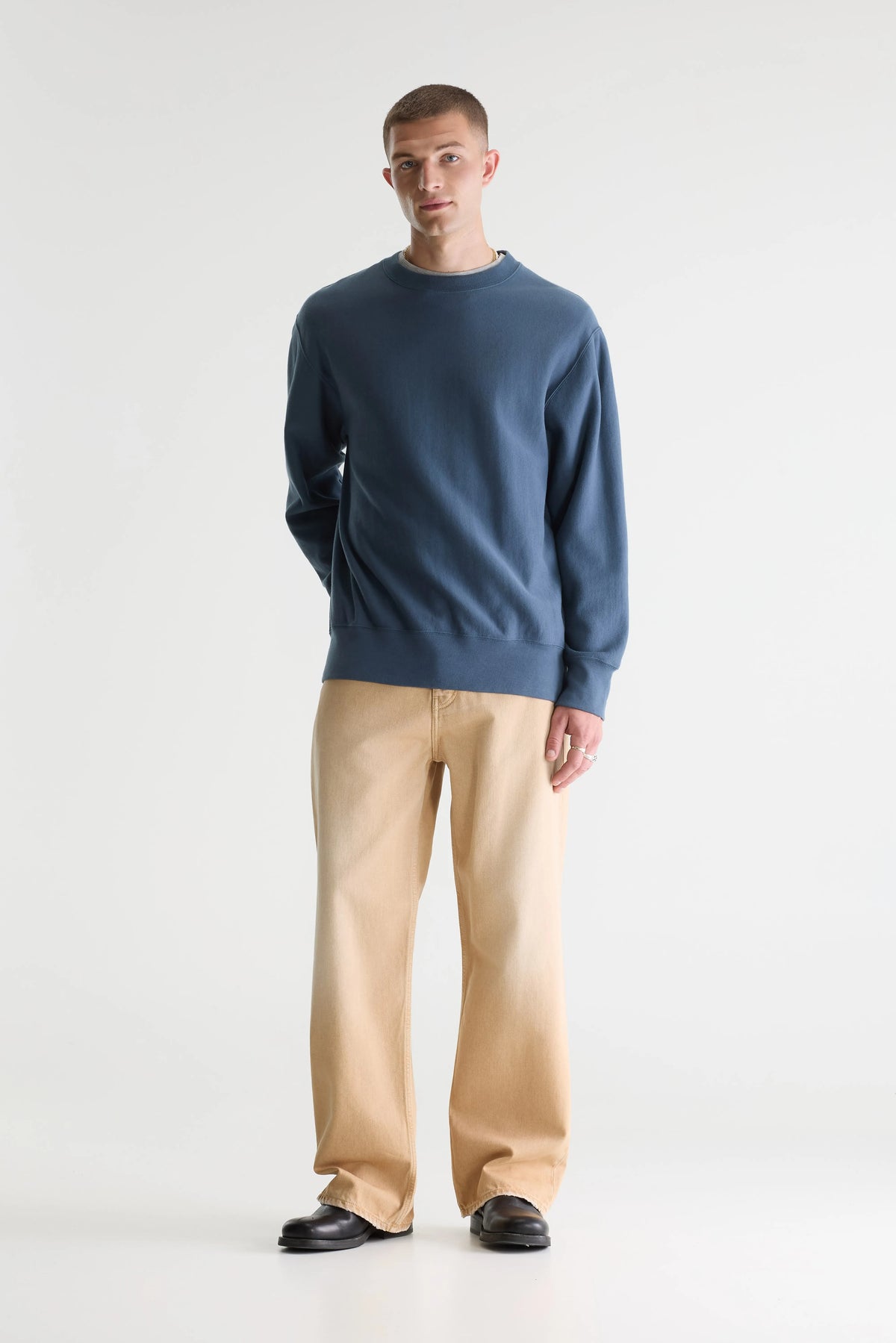 Flake crewneck blue-grey sweatshirt (242 / M / DOVE)