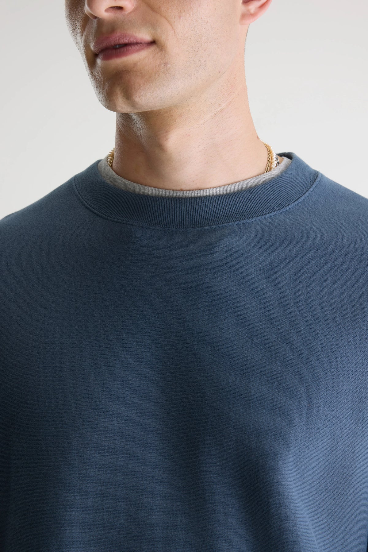 Flake crewneck blue-grey sweatshirt (242 / M / DOVE)
