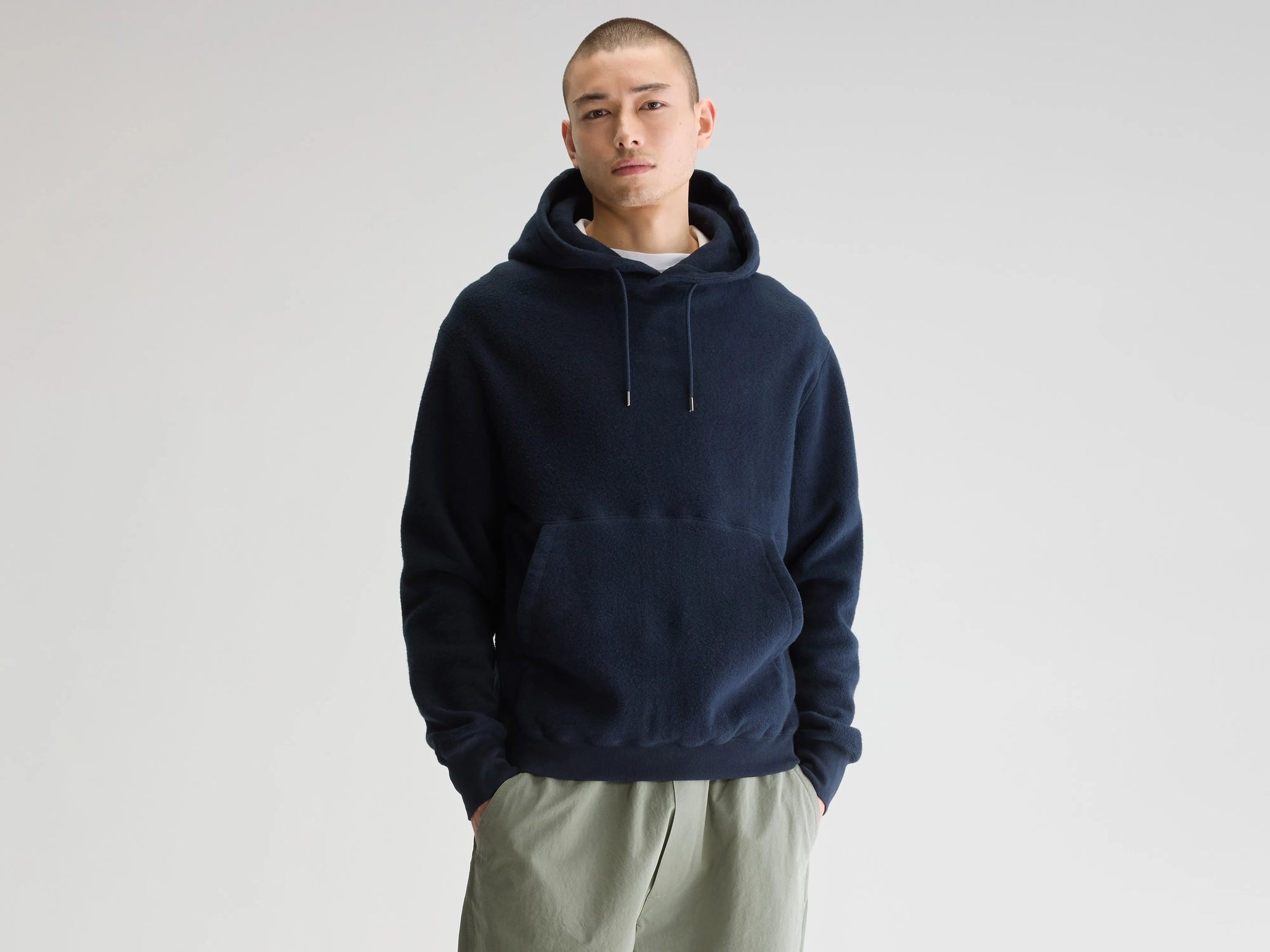Relaxed blue hoodie for men | Bellerose