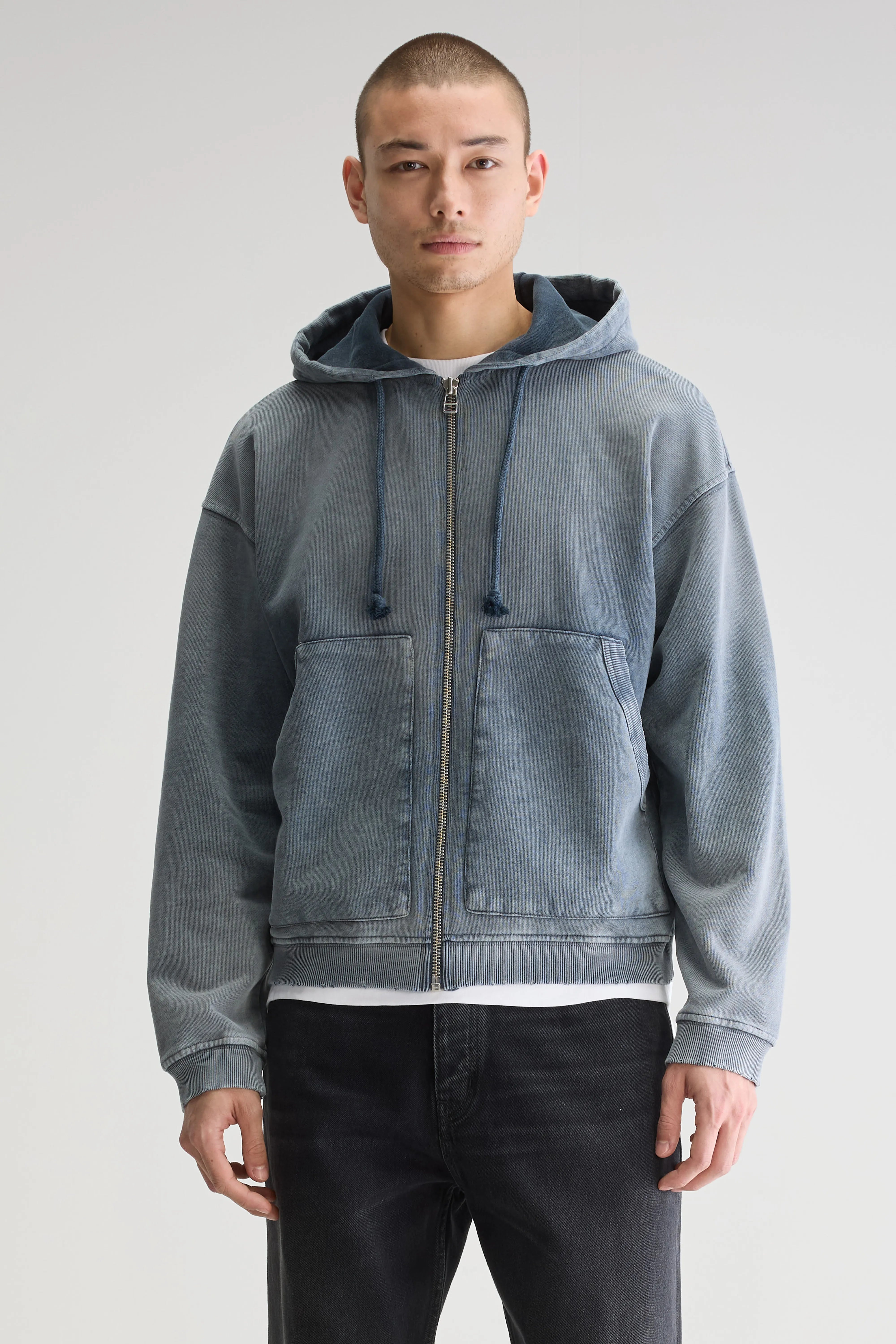 Falkon hoodie met rits (251 / M / NAVY)