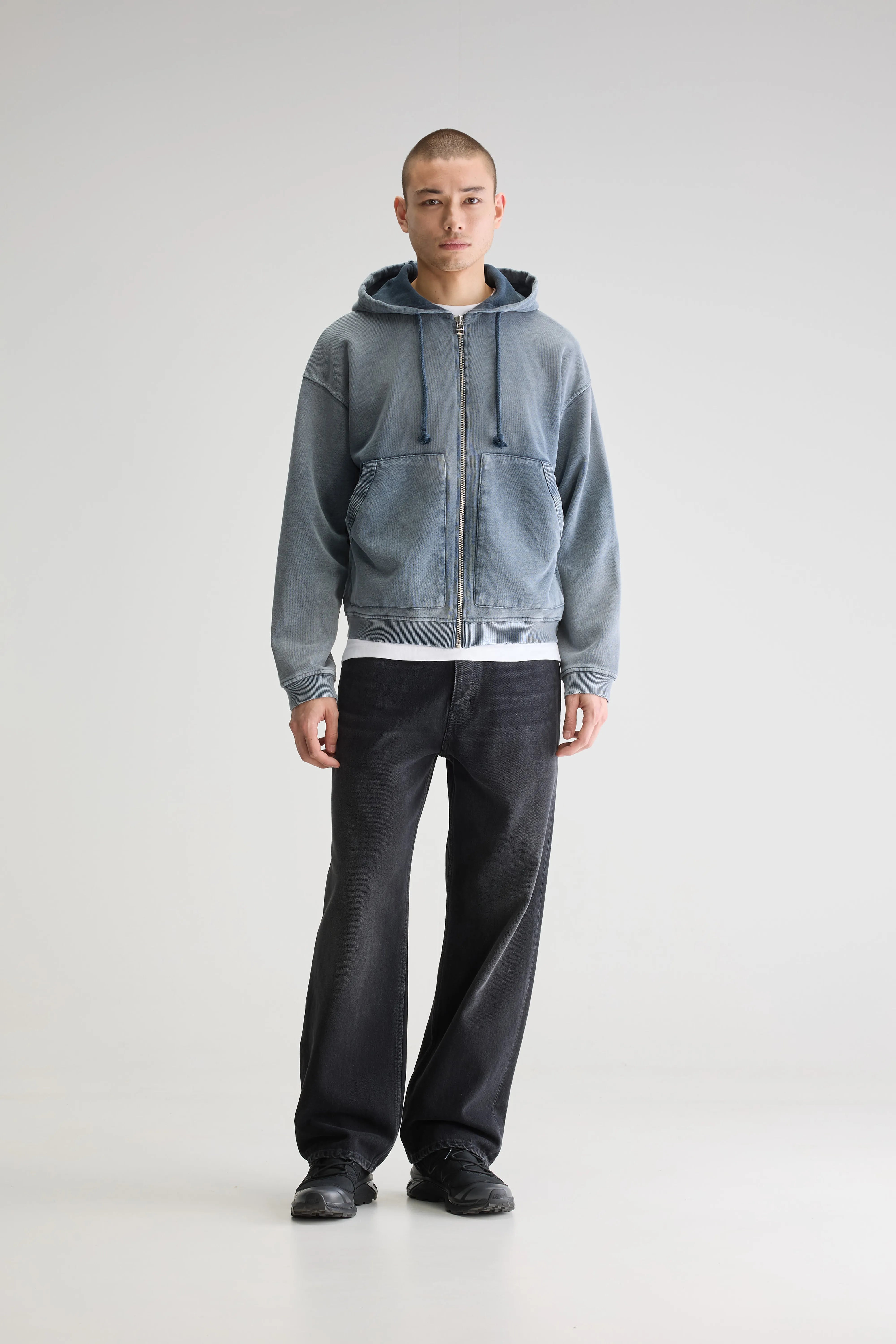 Falkon hoodie met rits (251 / M / NAVY)