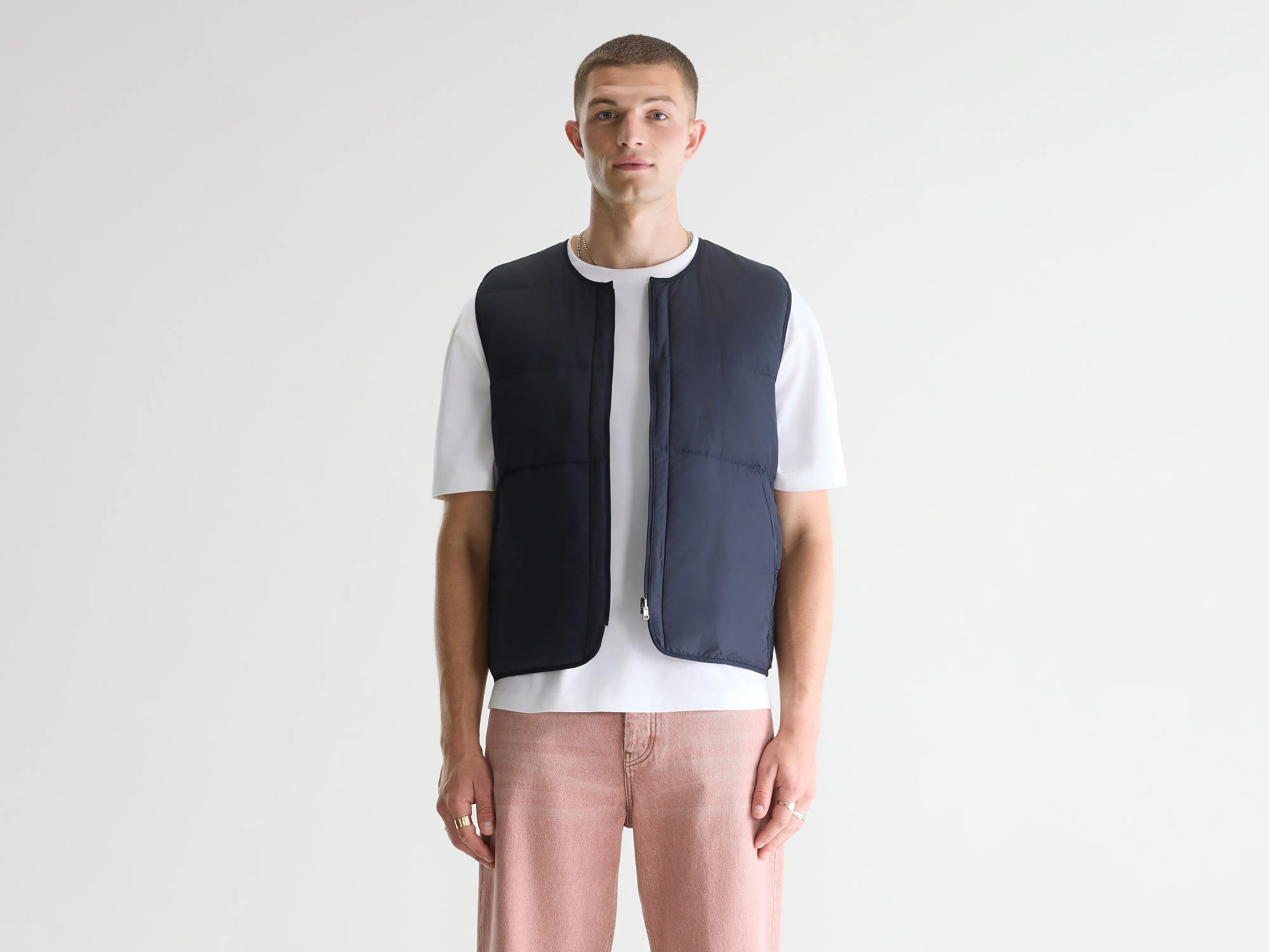 Hoch marineblauwe zip-up bodywarmer (251 / M / NAVY)