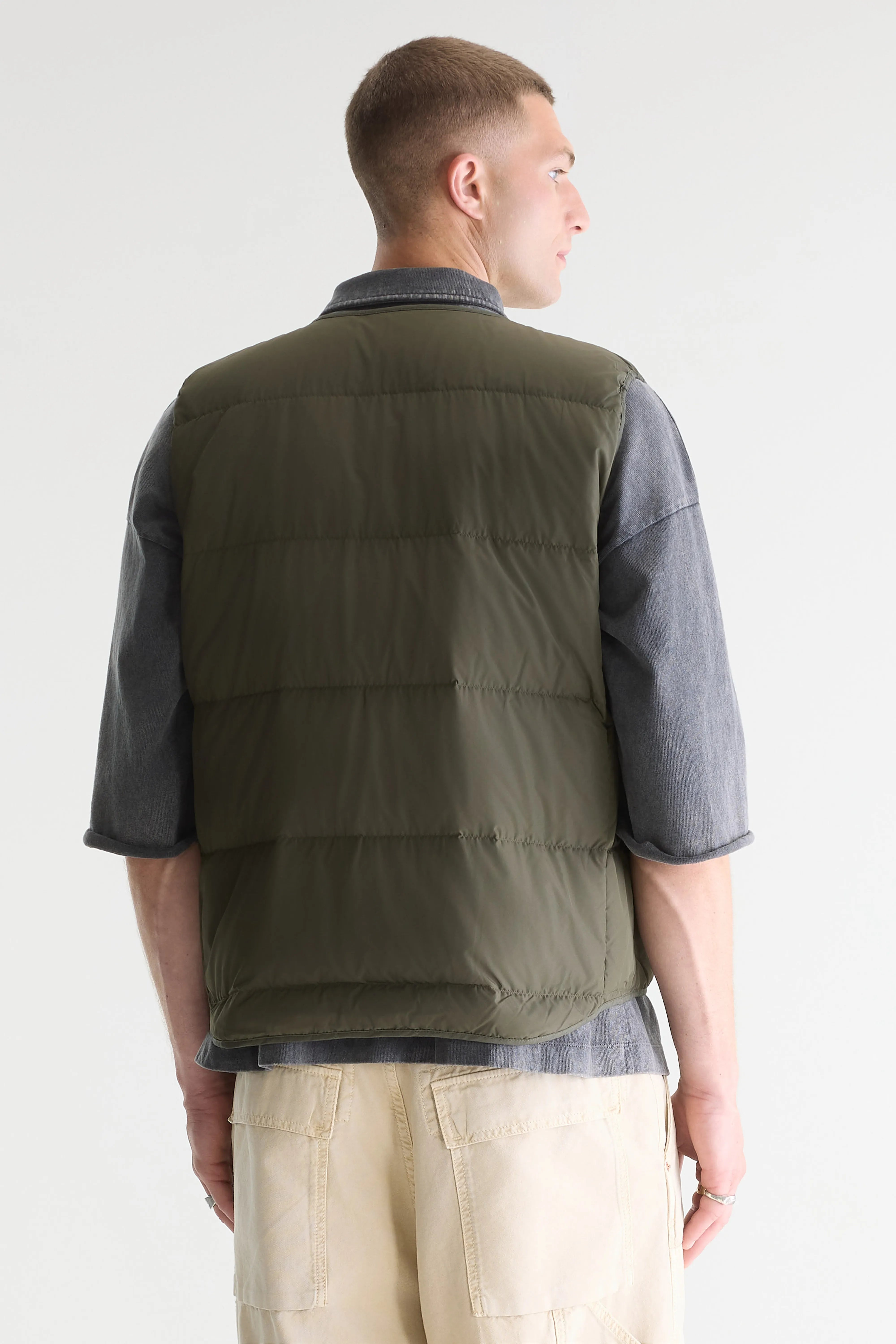 Hoch groene zip-up bodywarmer (251 / M / DARK OLIVE)