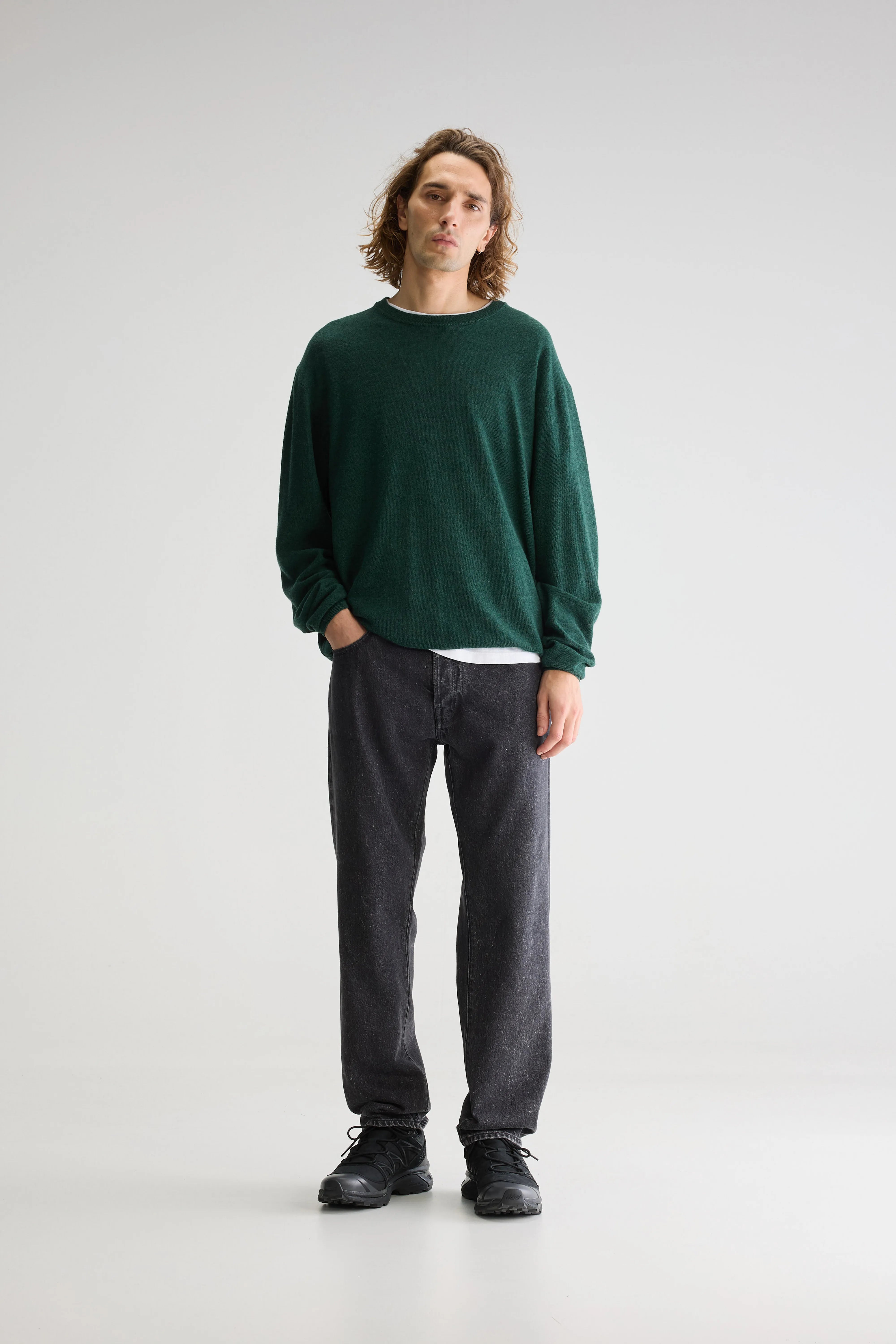 Alomy trui met ronde hals (251 / M / SAGE)