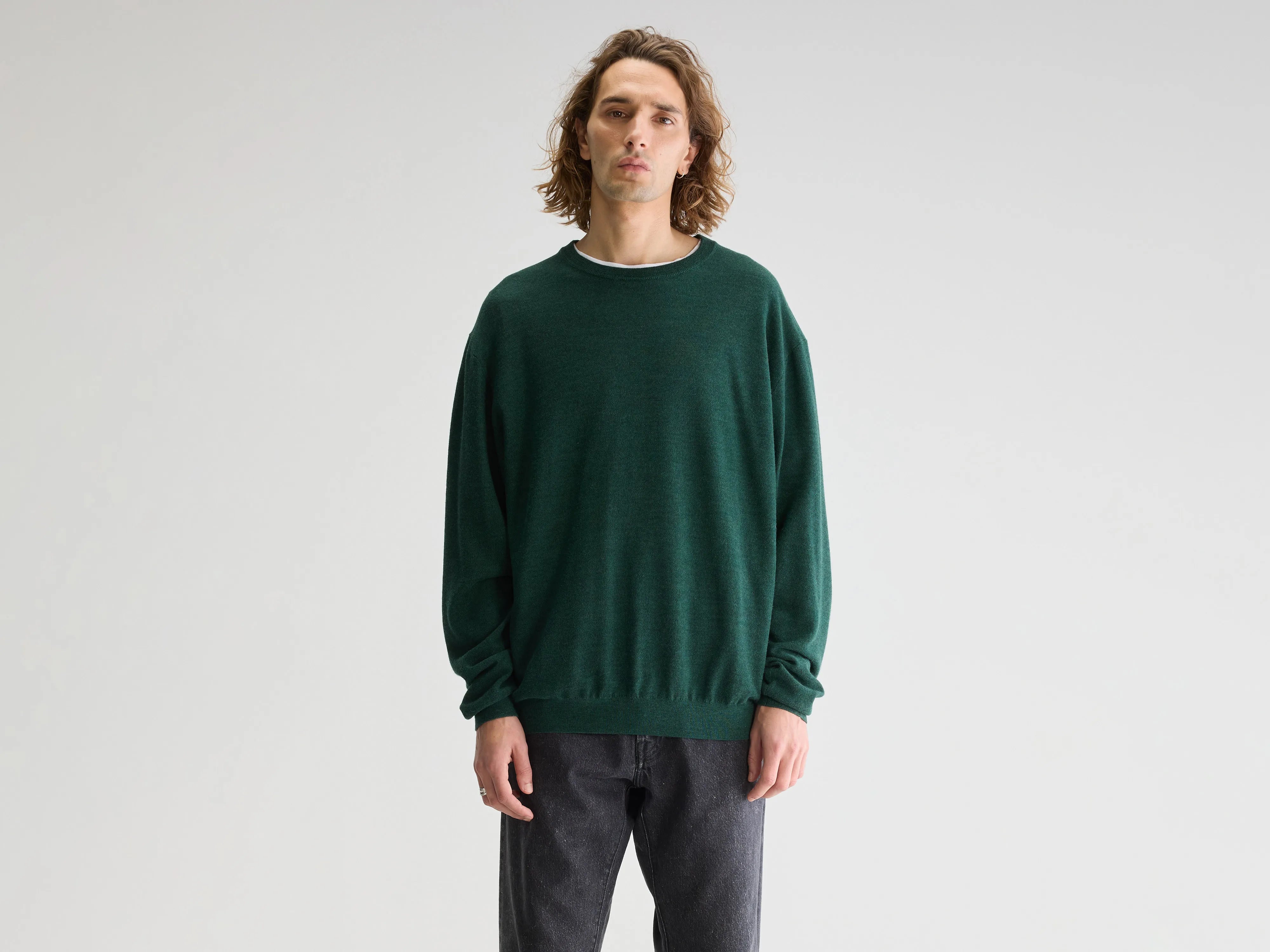 Alomy trui met ronde hals (251 / M / SAGE)