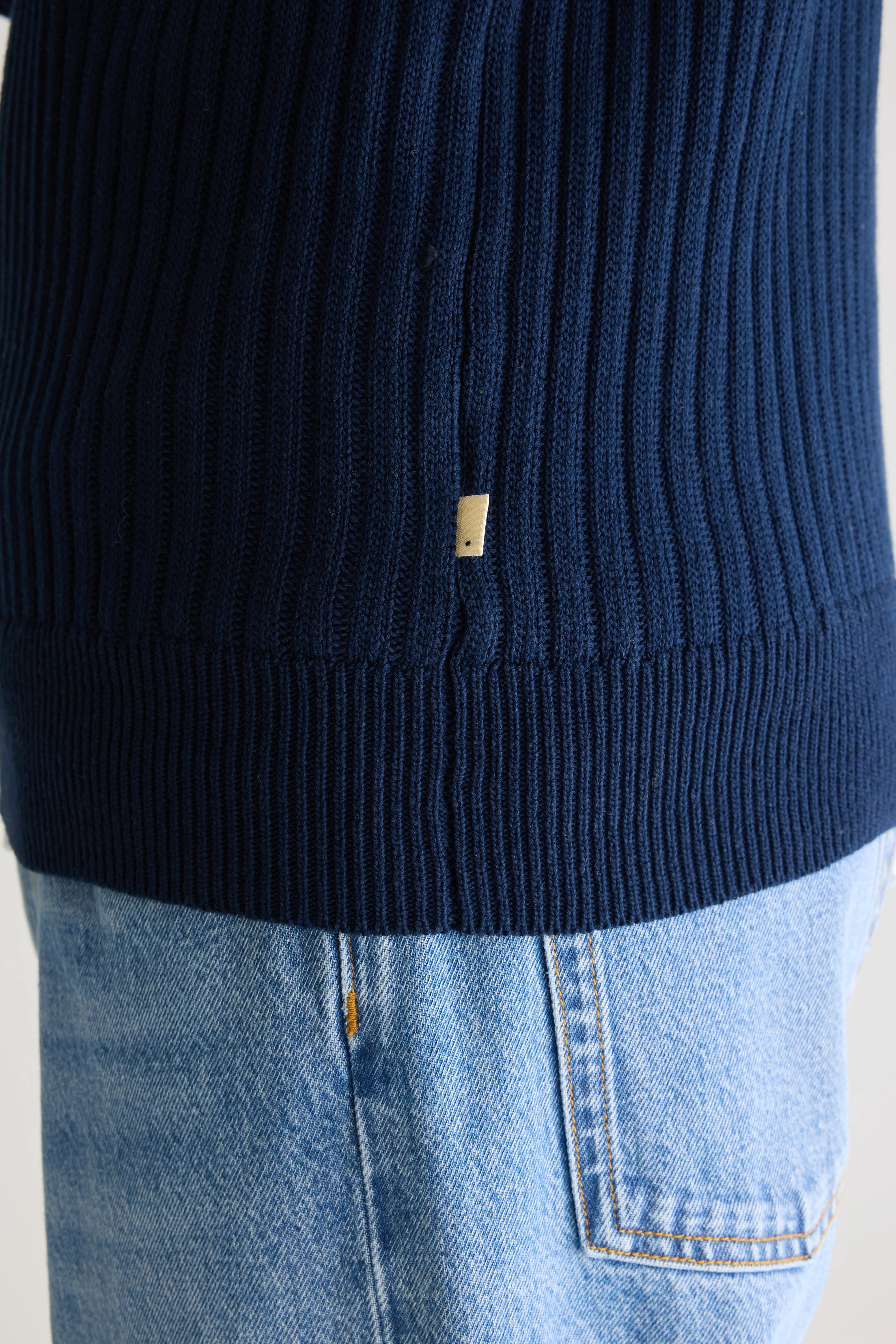 Asiz trui met halve rits (251 / M / NAVY)