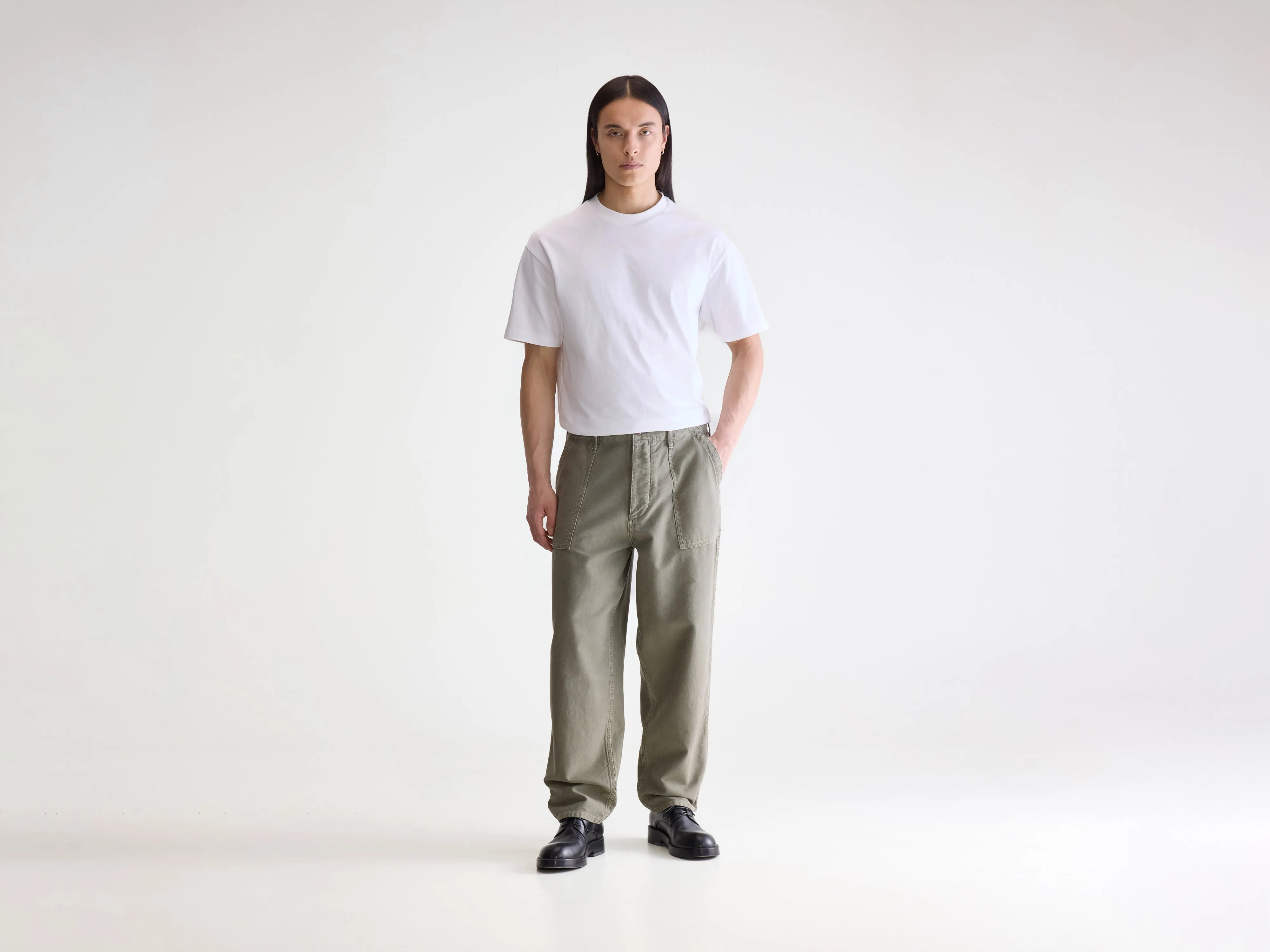 Kargo cropped cargo trousers (252 / M / DUSTY OLIVE)