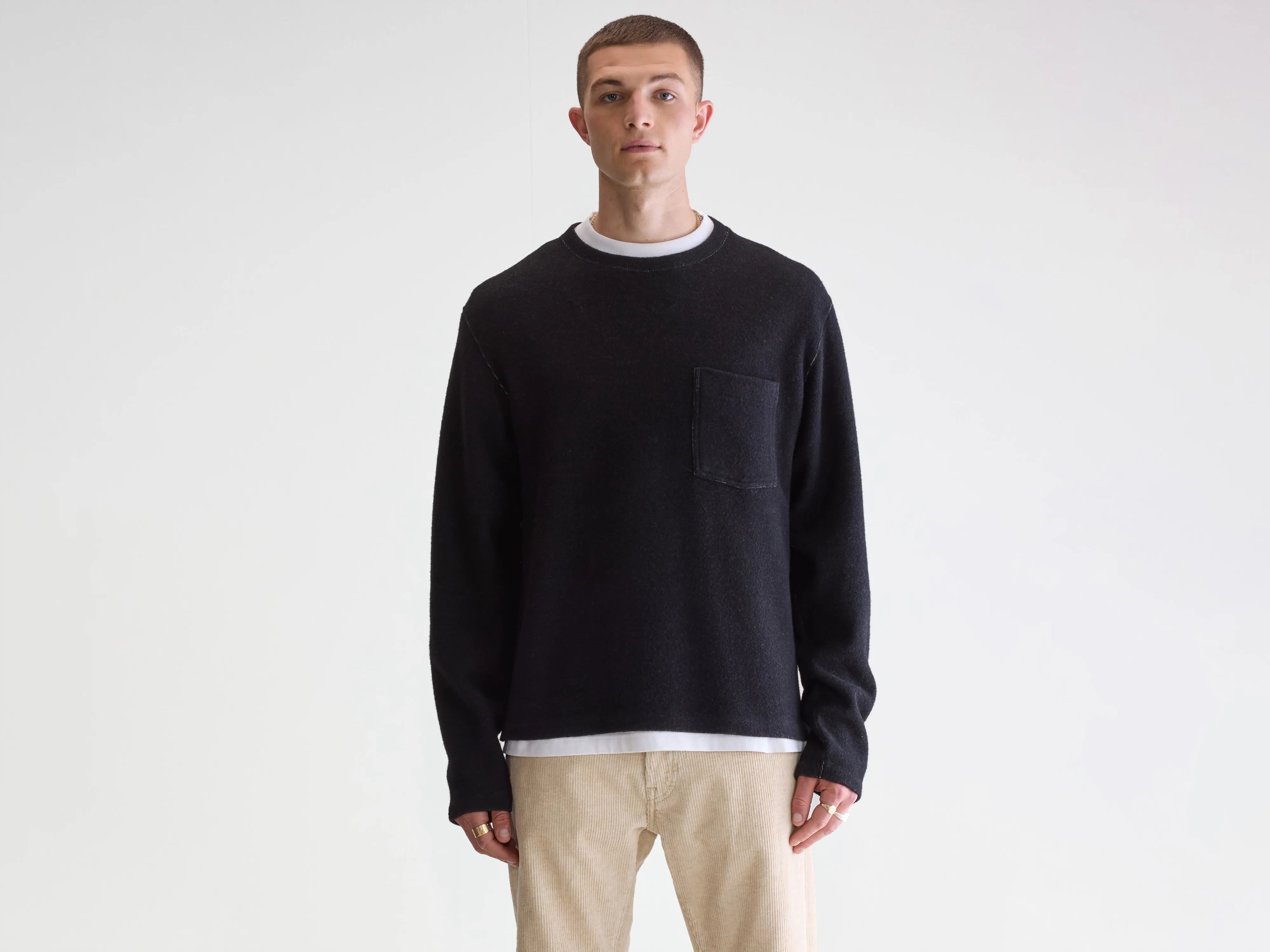Velo crewneck sweatshirt (252 / M / BLACK)