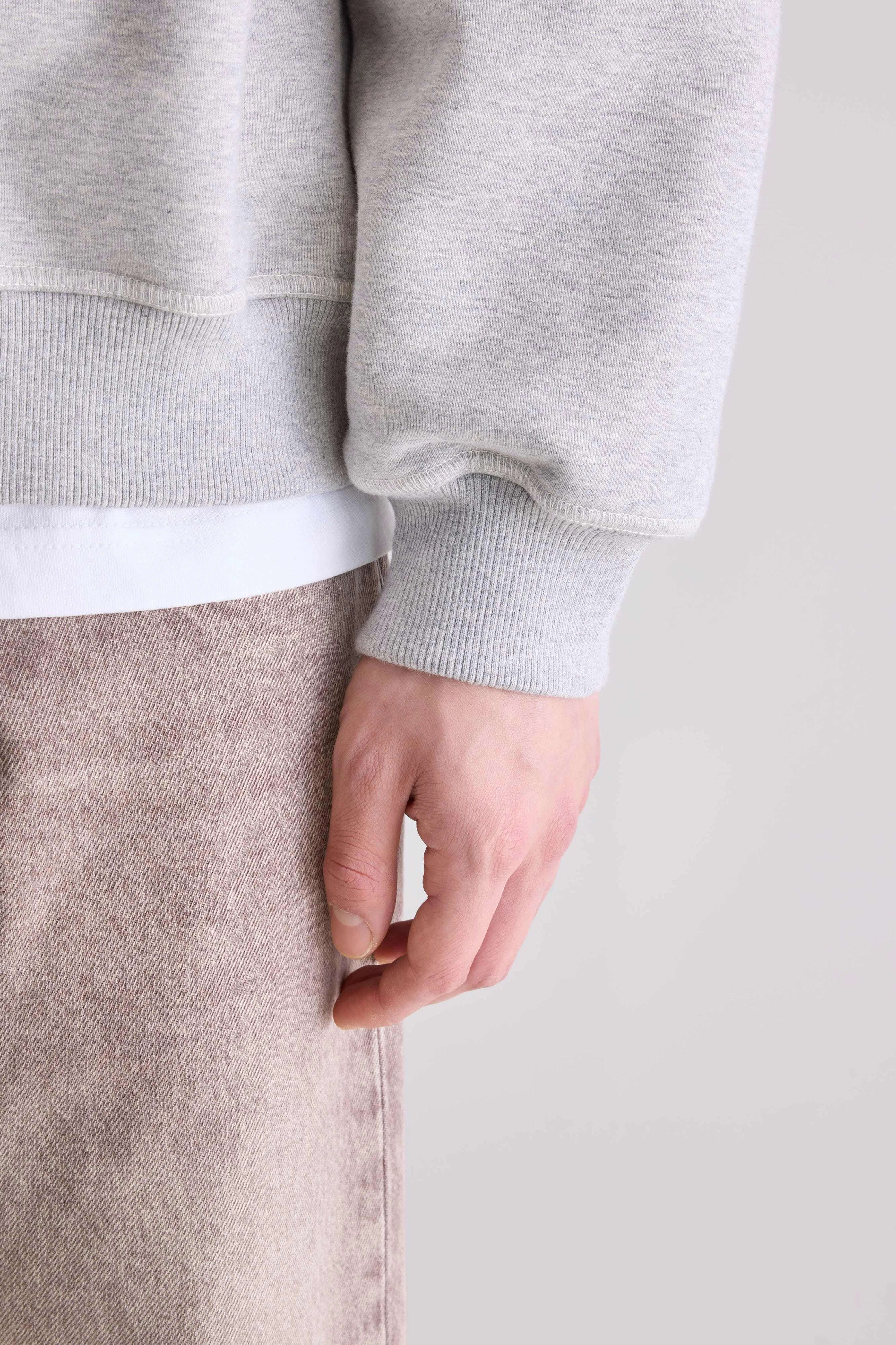 Sweatshirt à col rond Font (252 / M / H. GREY)