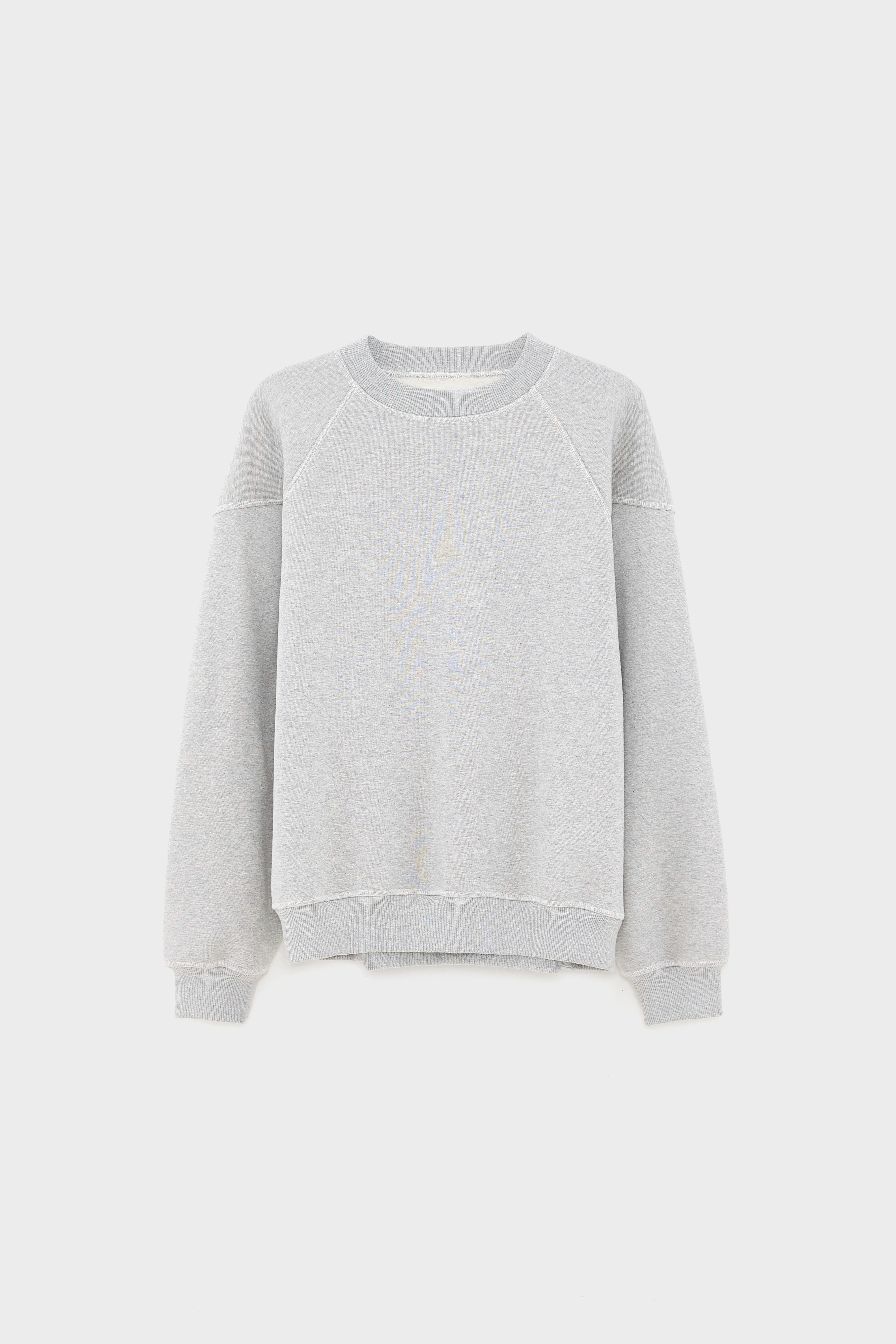 Sweatshirt à col rond Font (252 / M / H. GREY)
