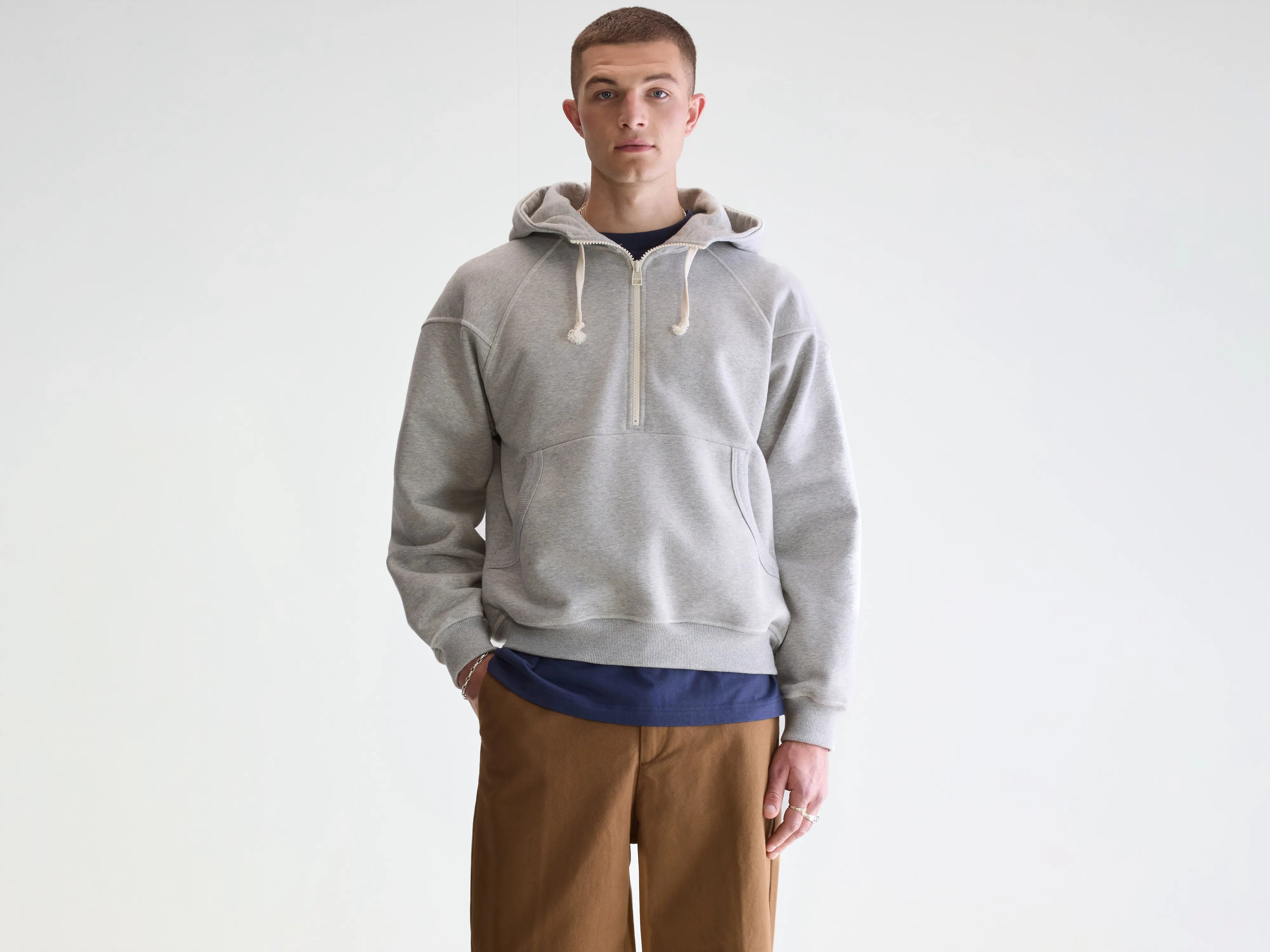 Hoodie à col zippé Find (252 / M / H. GREY)