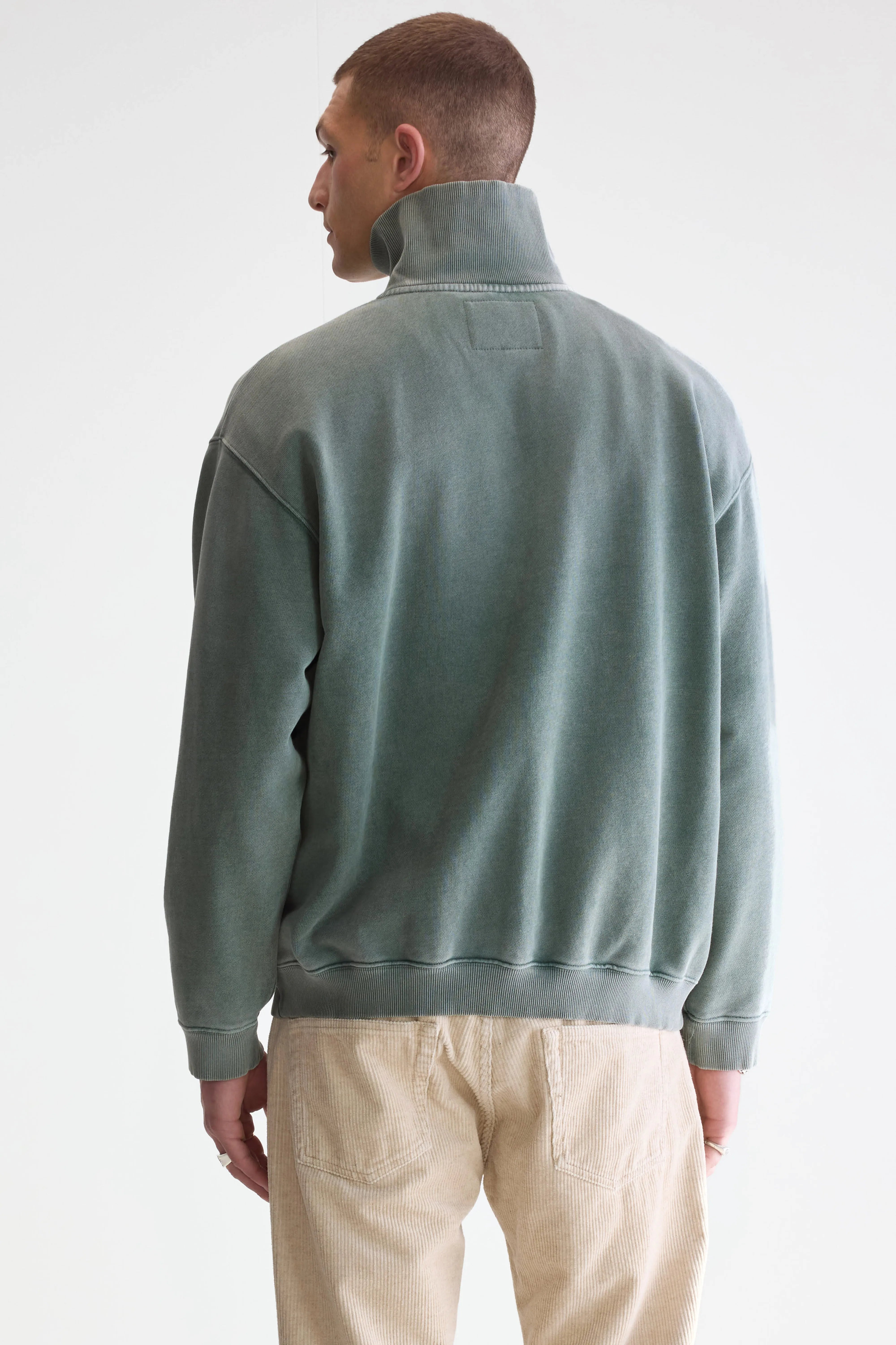 Sweatshirt col zippé Fabro (252 / M / BOTTLE)