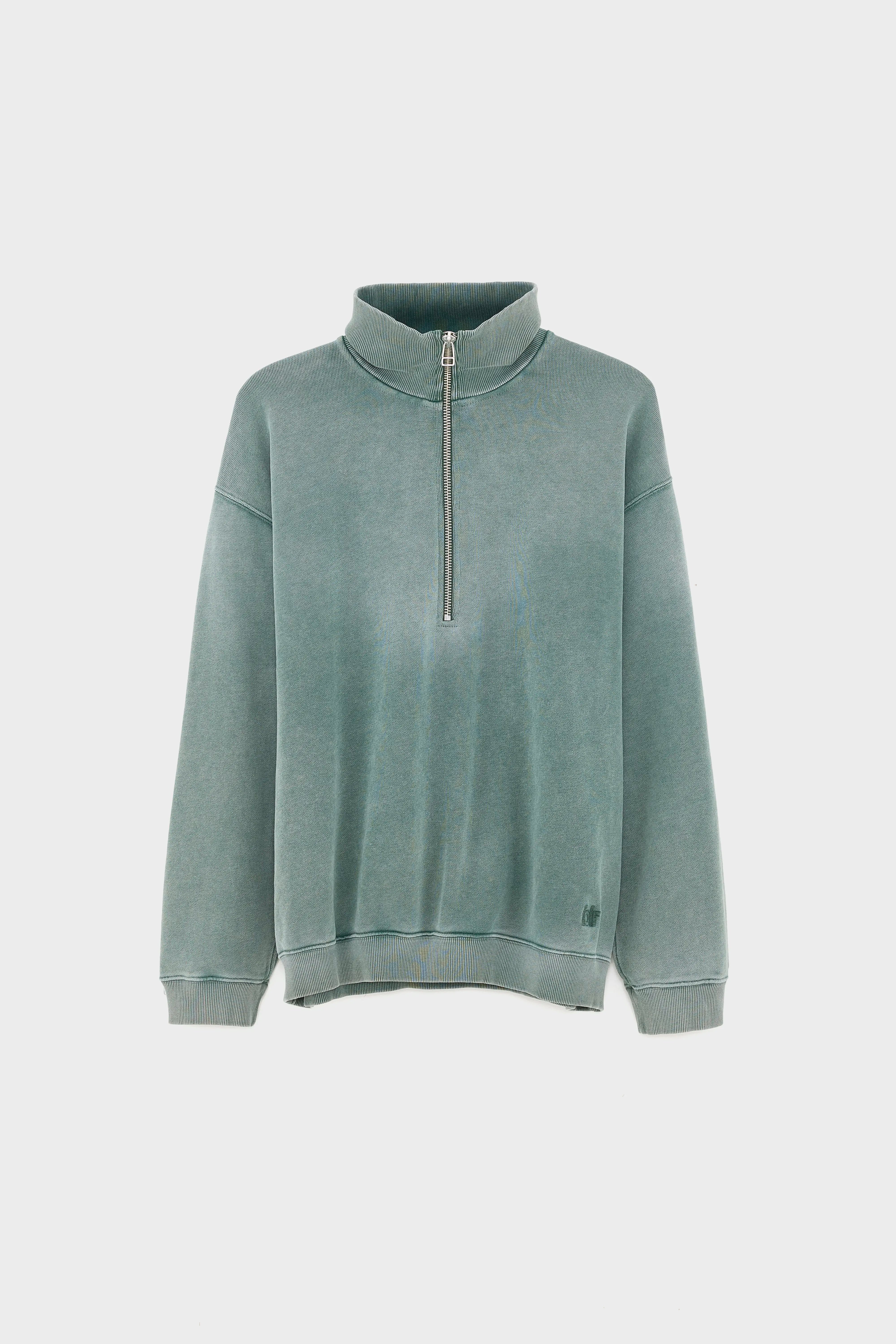 Sweatshirt col zippé Fabro (252 / M / BOTTLE)