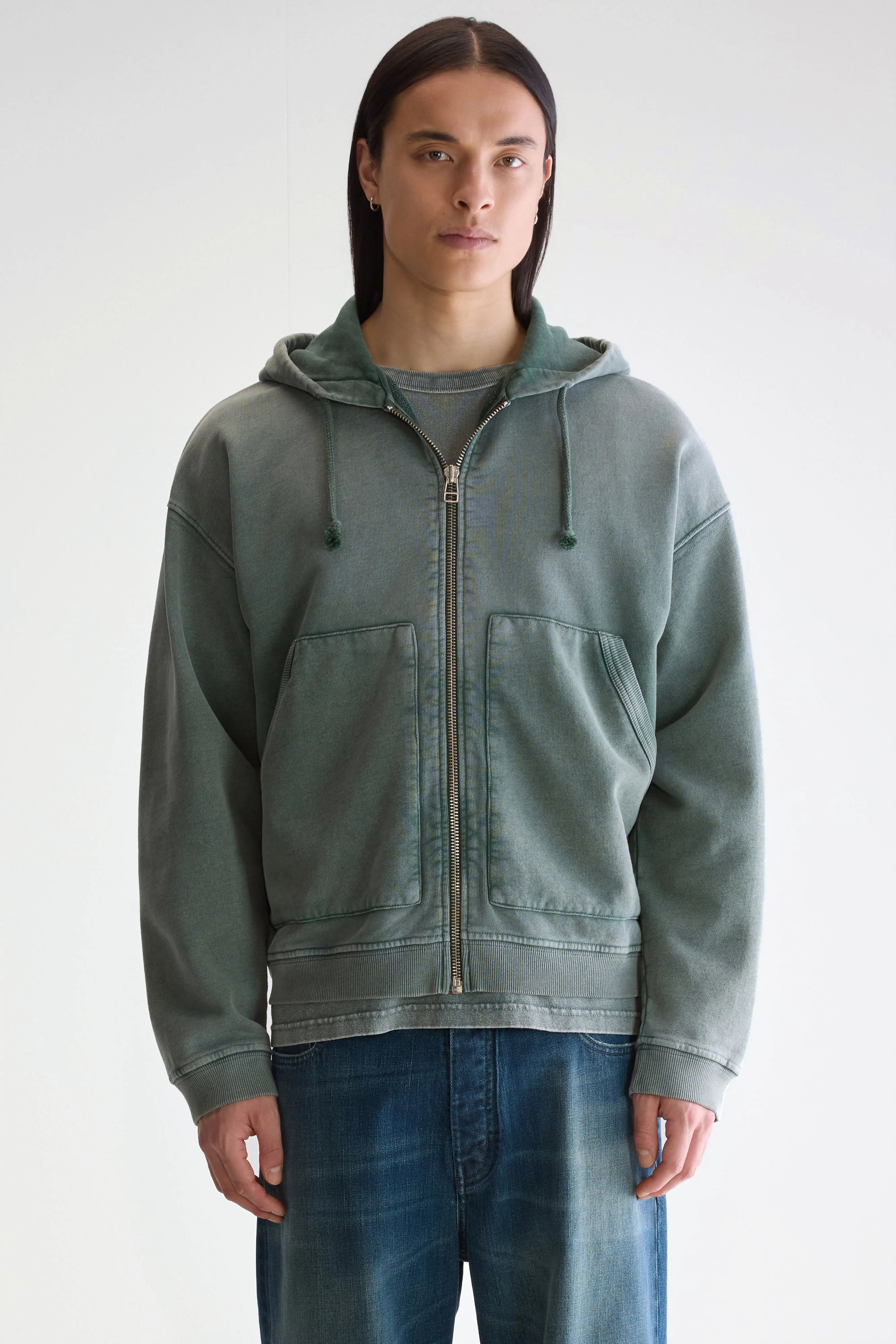 Sweatshirt à capuche zippé Falkon (252 / M / BOTTLE)