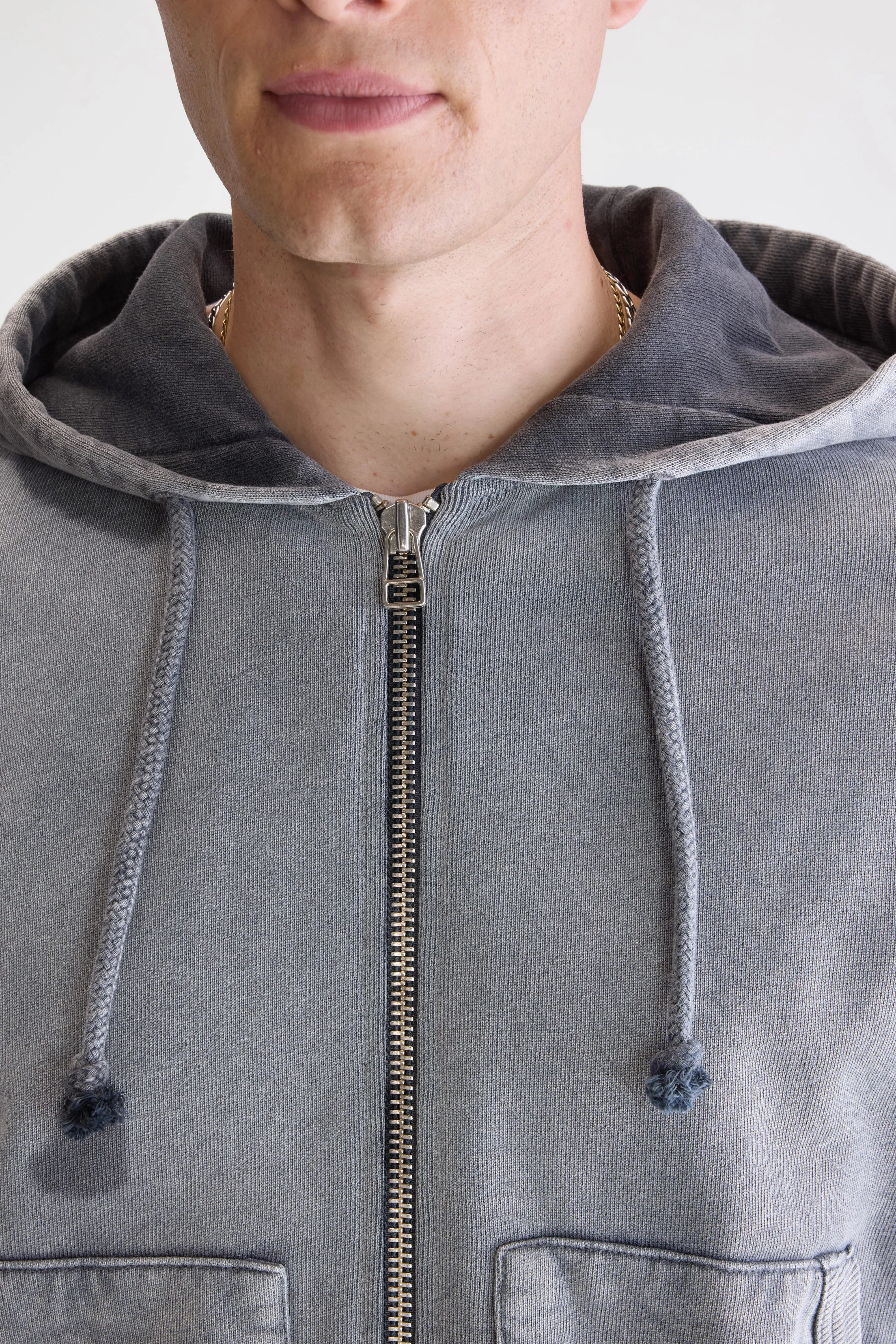 Falkon hoodie met rits (252 / M / BLACK BLUE)