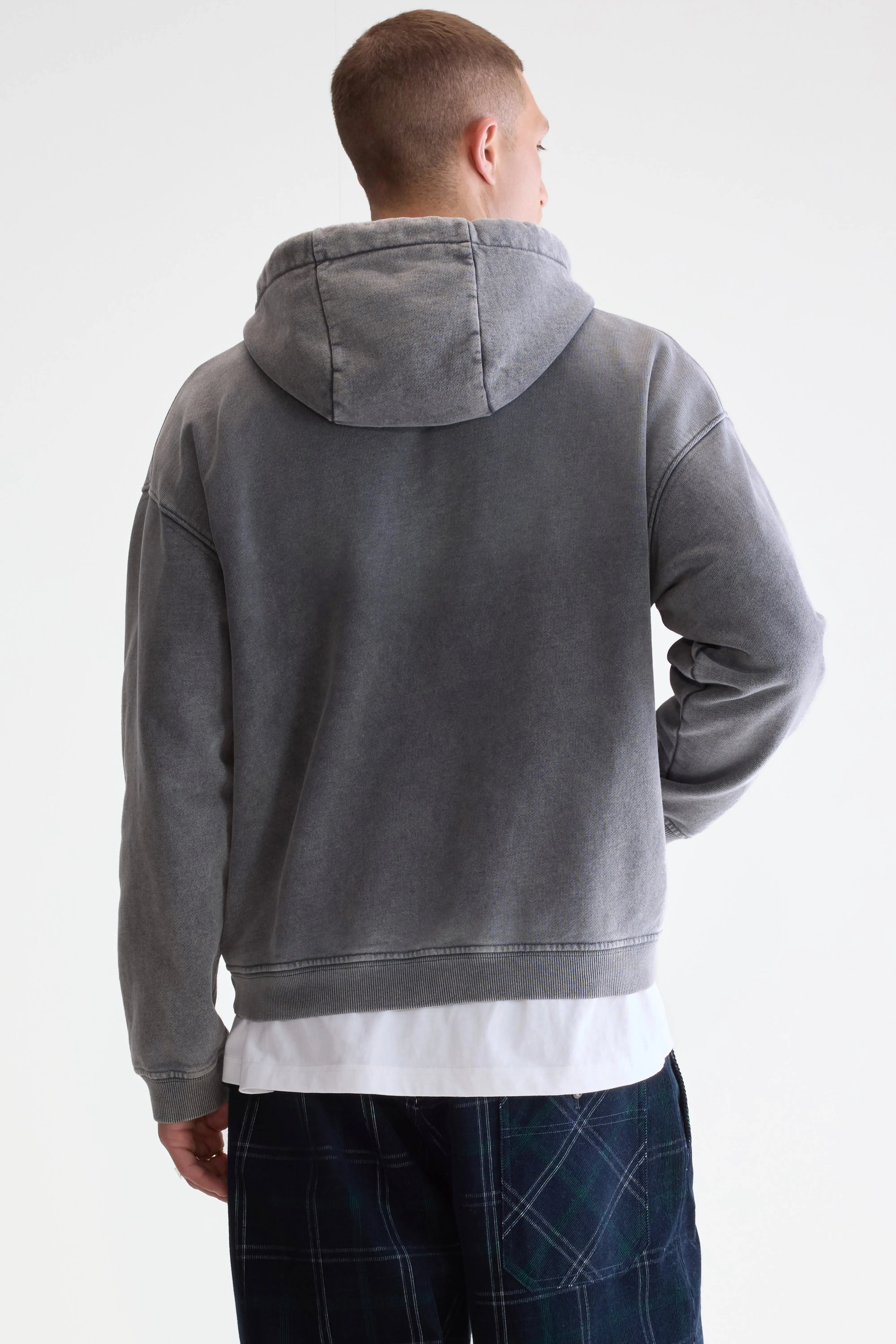 Falkon hoodie met rits (252 / M / BLACK BLUE)