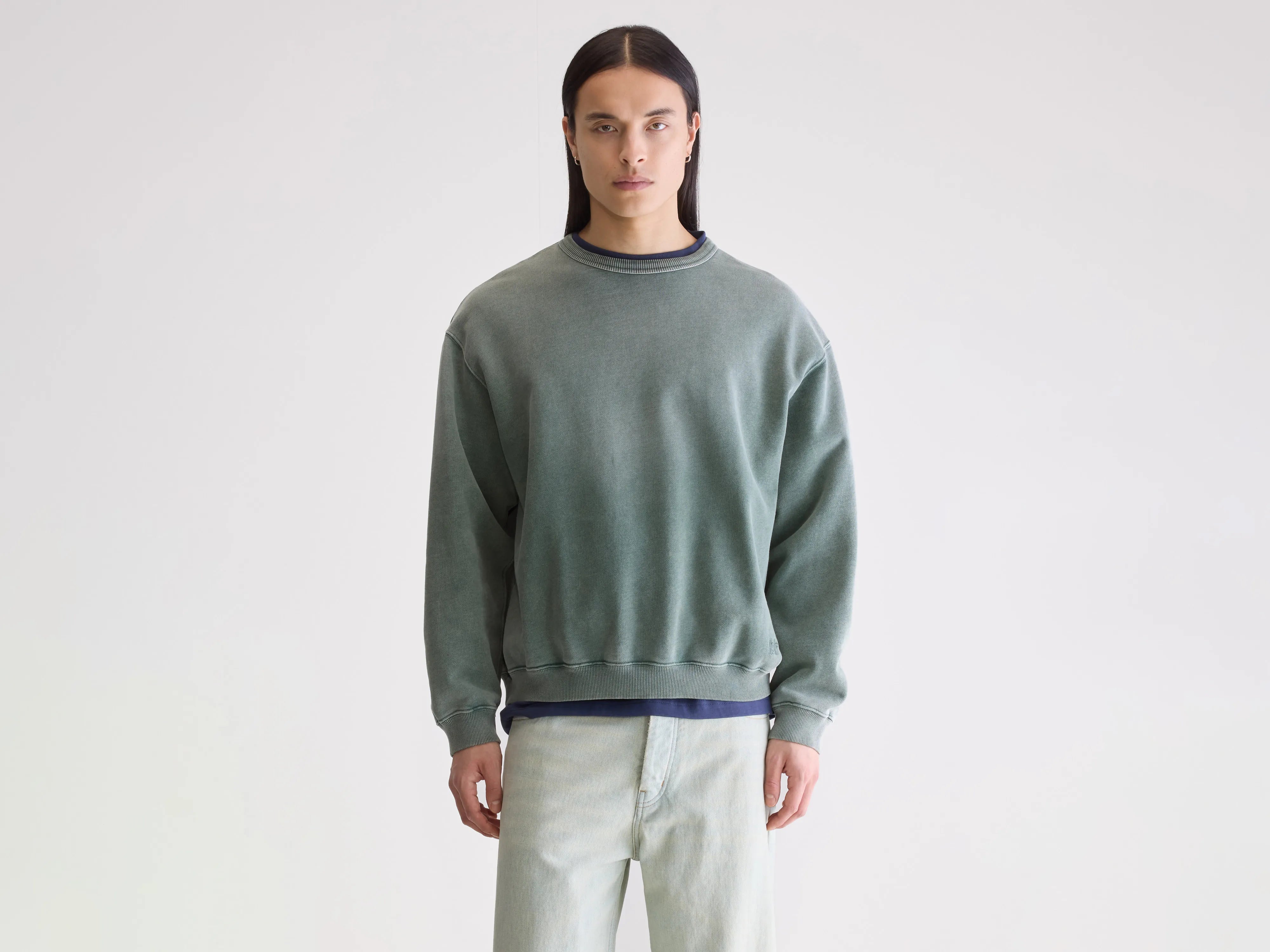 Sweatshirt col rond Fabien (252 / M / BOTTLE)