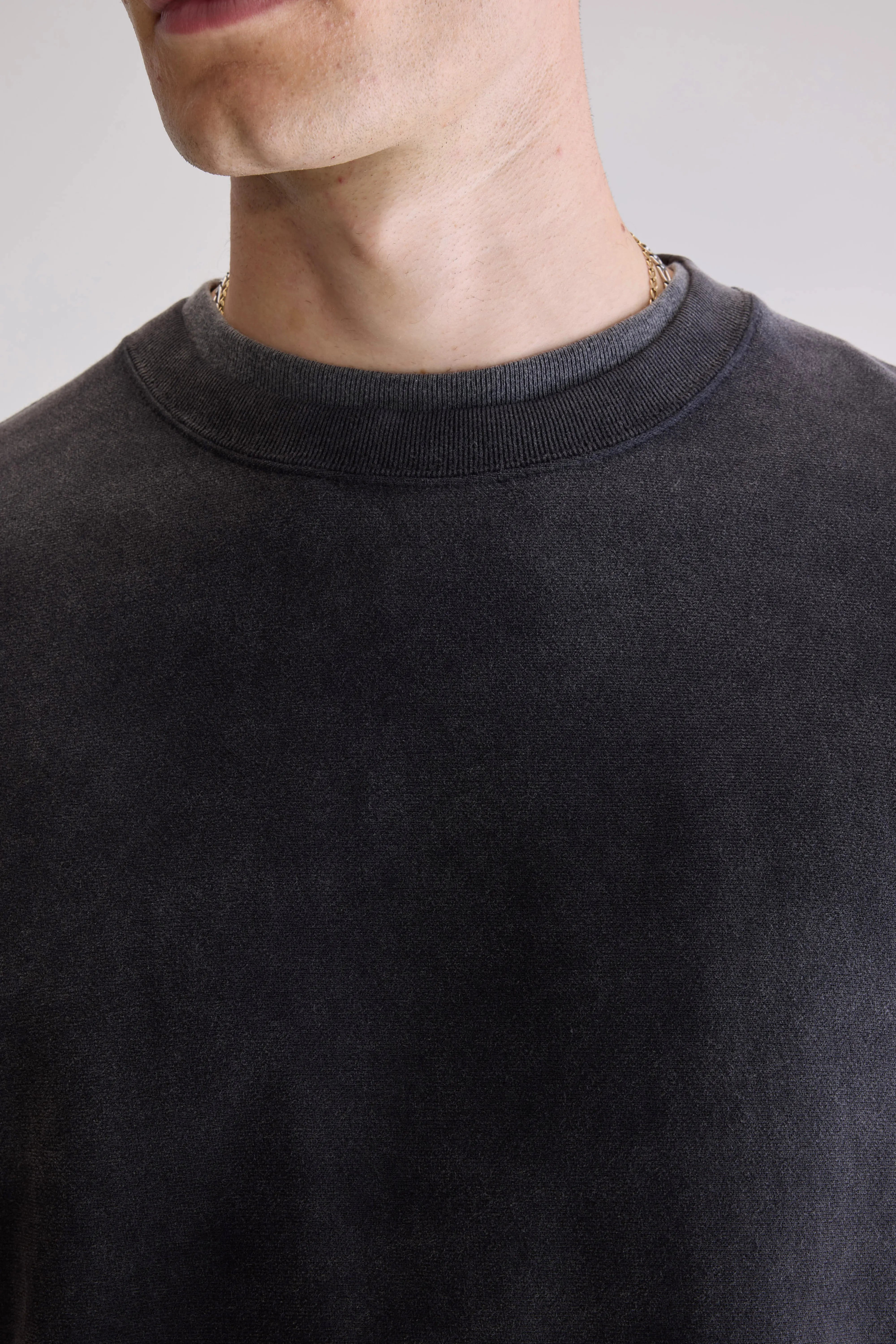 Flake crewneck sweatshirt (252 / M / BLACK)