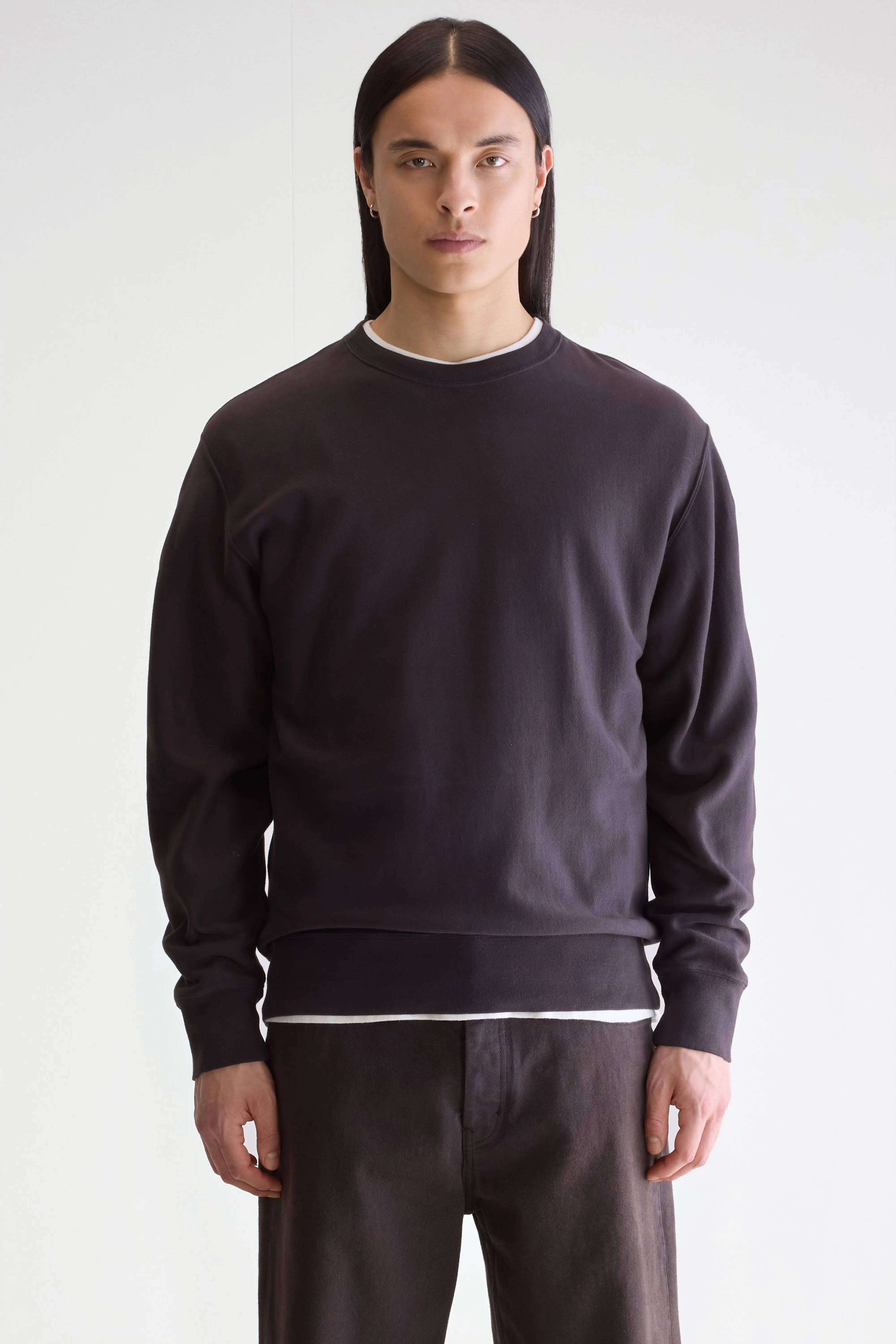 Sweatshirt col rond Flake (252 / M / DARK PURPLE)