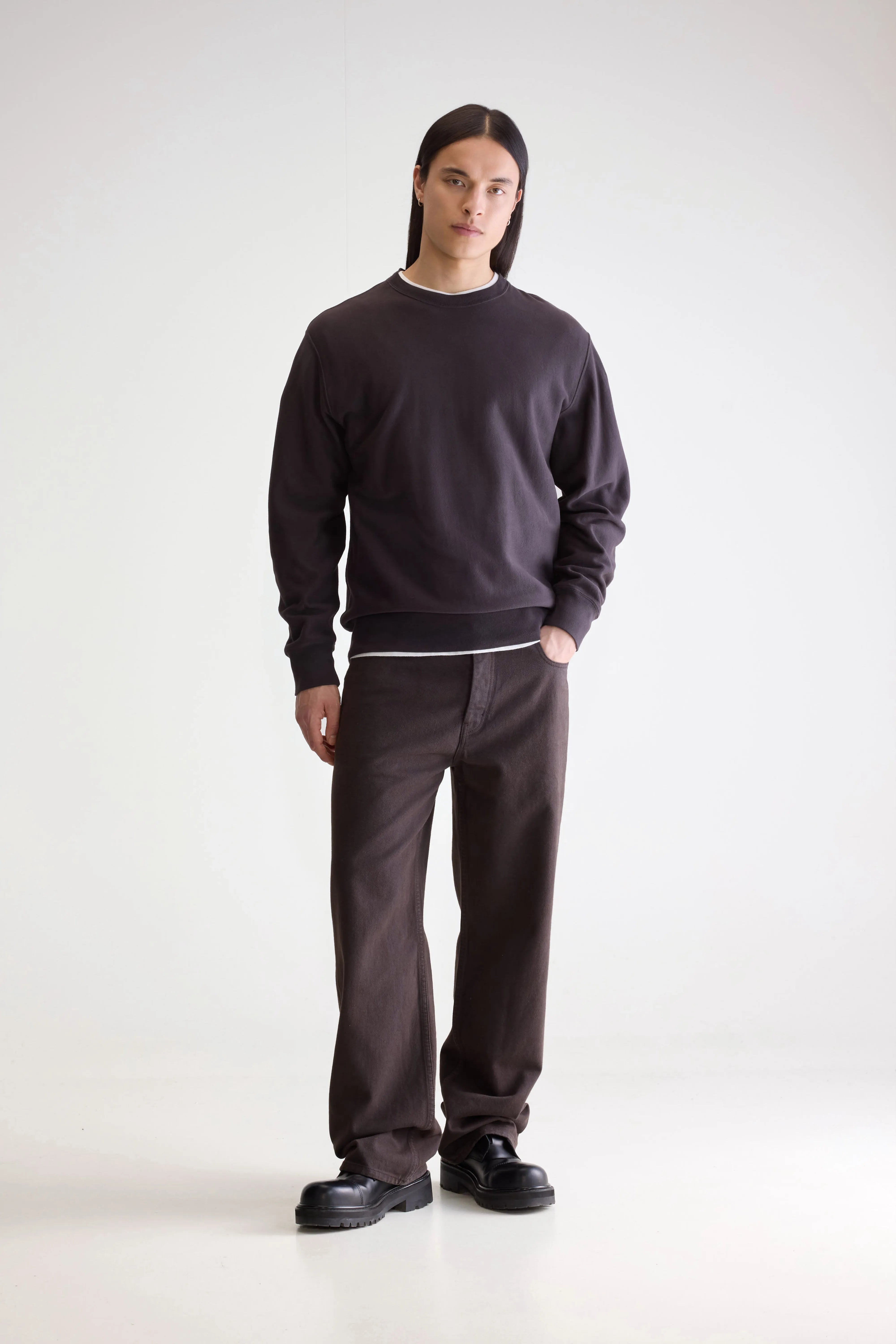 Sweatshirt col rond Flake (252 / M / DARK PURPLE)