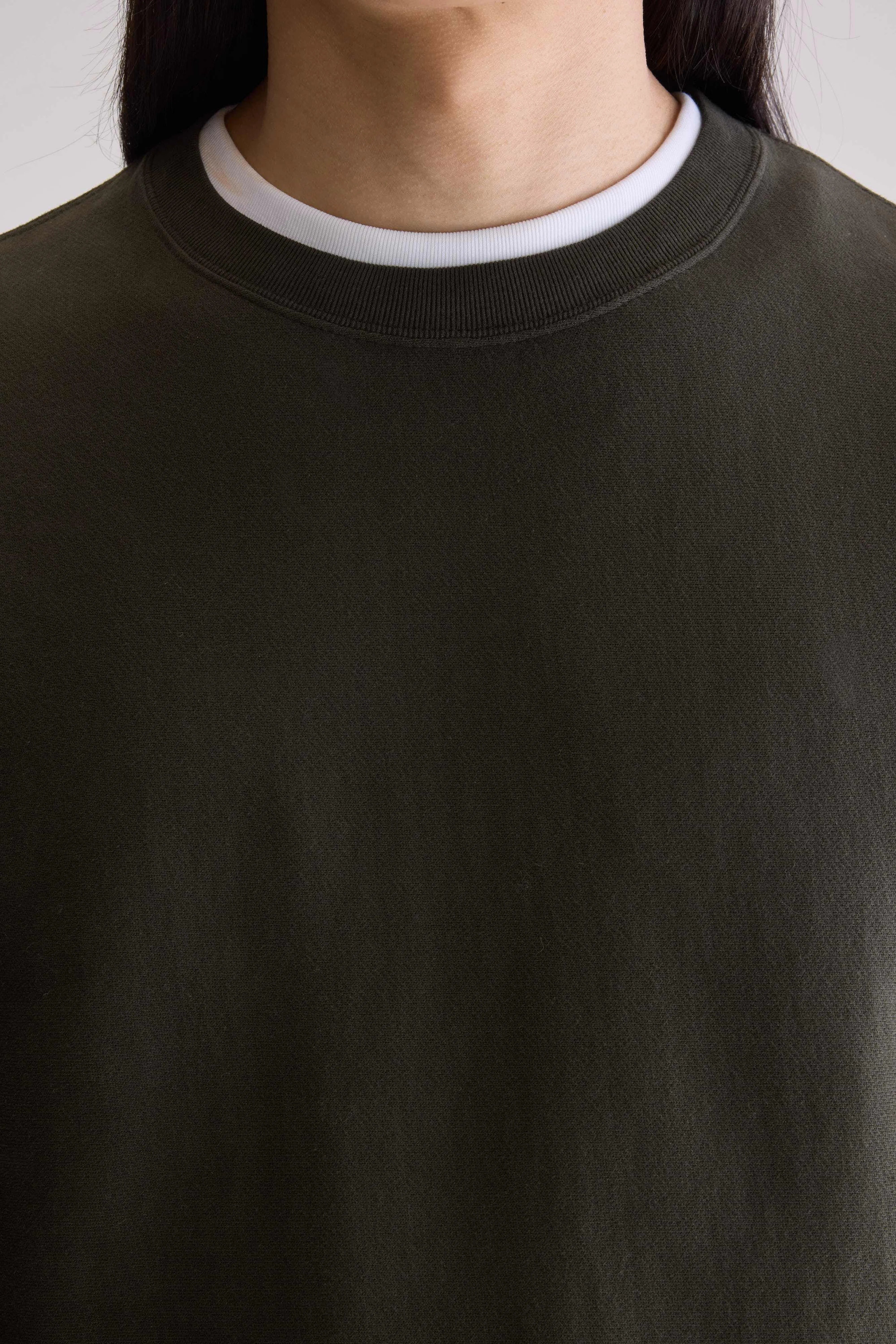 Flake crewneck sweatshirt (252 / M / DARK OLIVE)