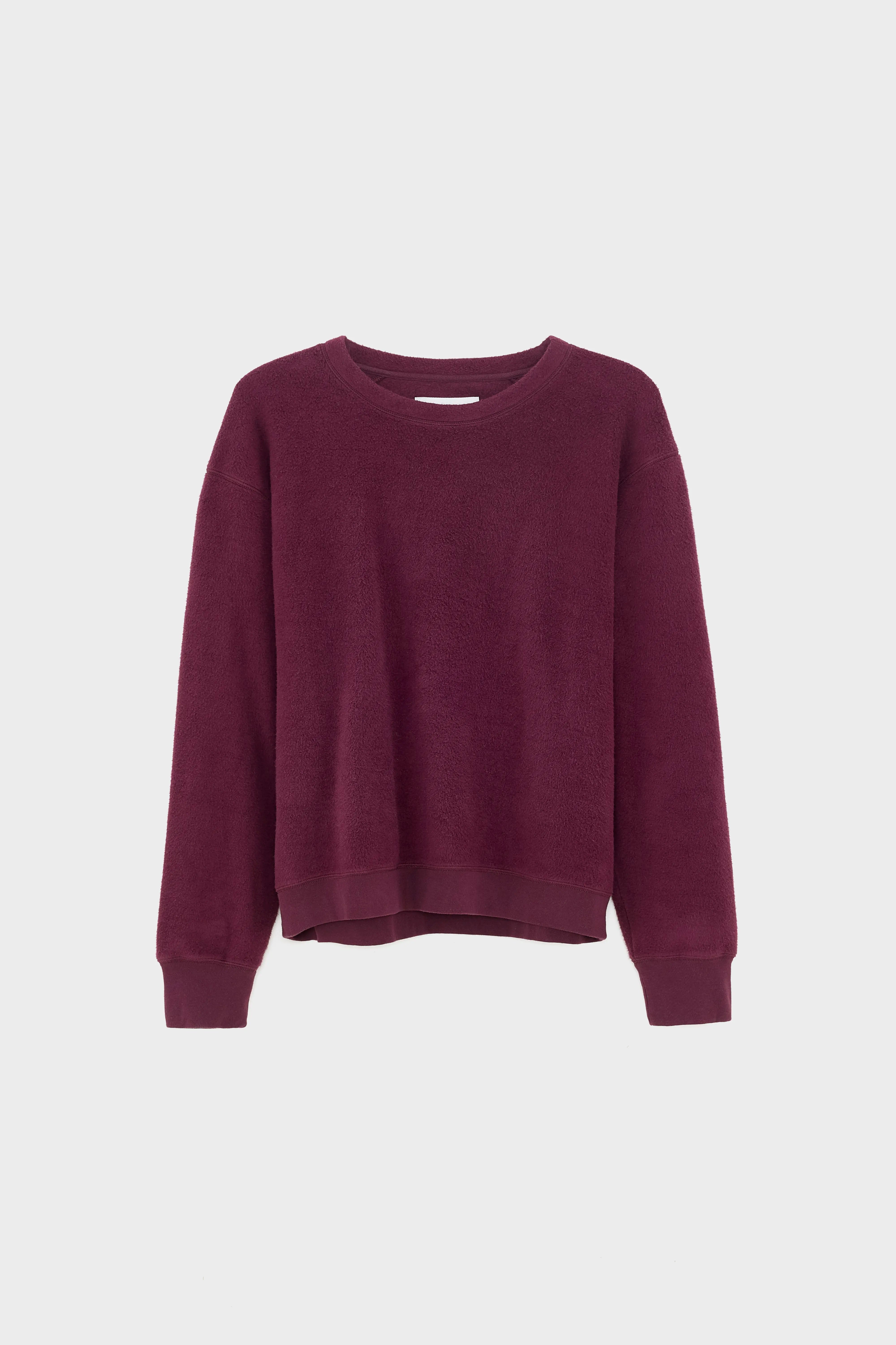 Mat sweatshirt met ronde hals (252 / M / WINE)