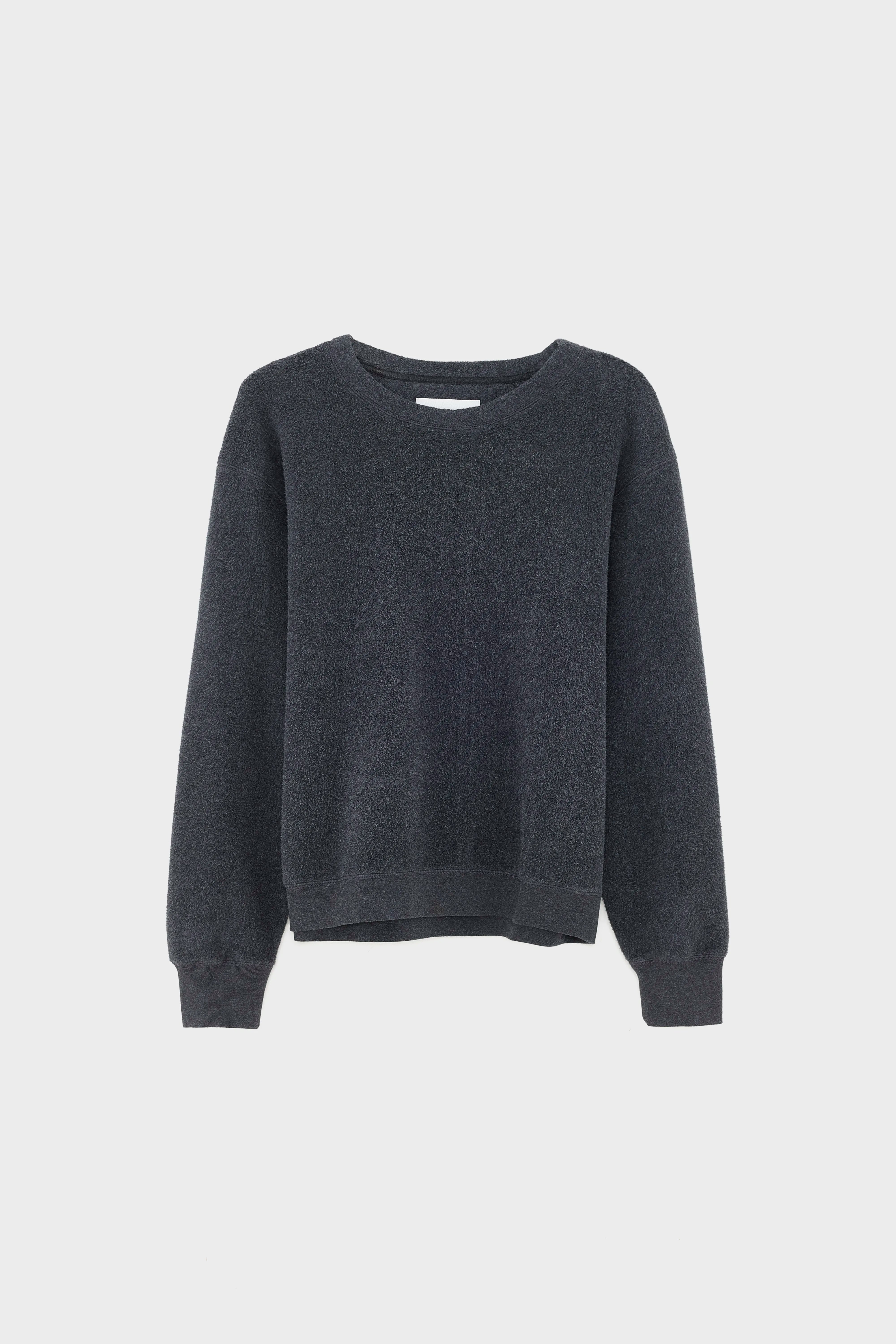 Mat sweatshirt met ronde hals (252 / M / ANTHRACITE)