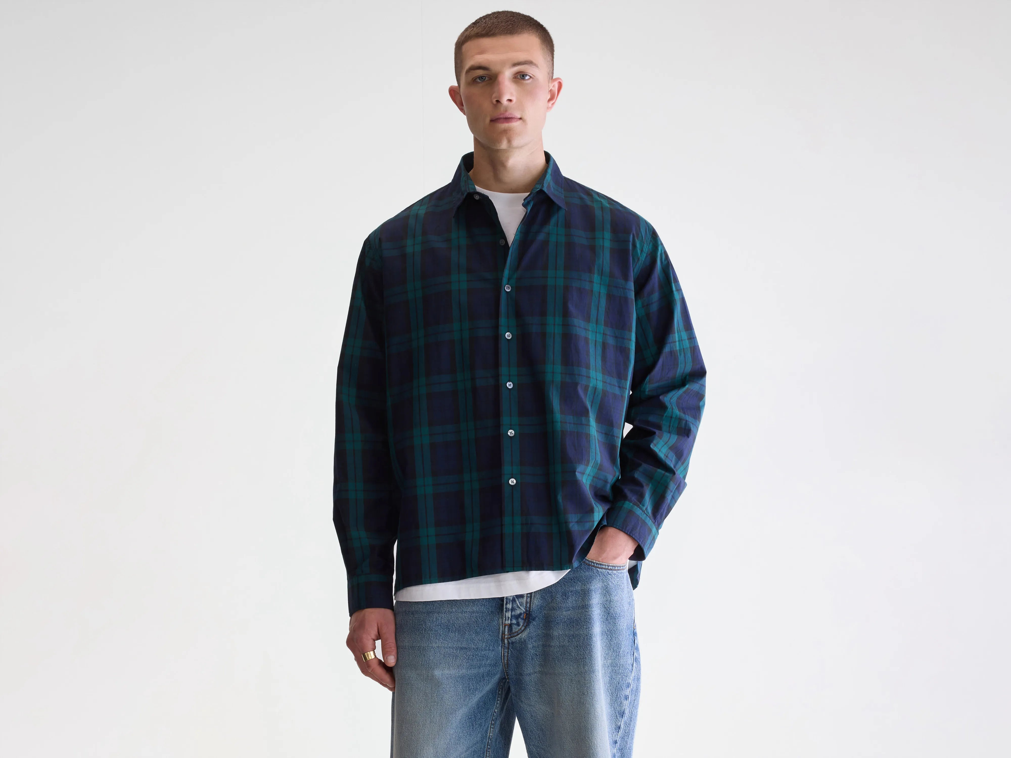 Gollie relaxed shirt (252 / M / CHECK E)