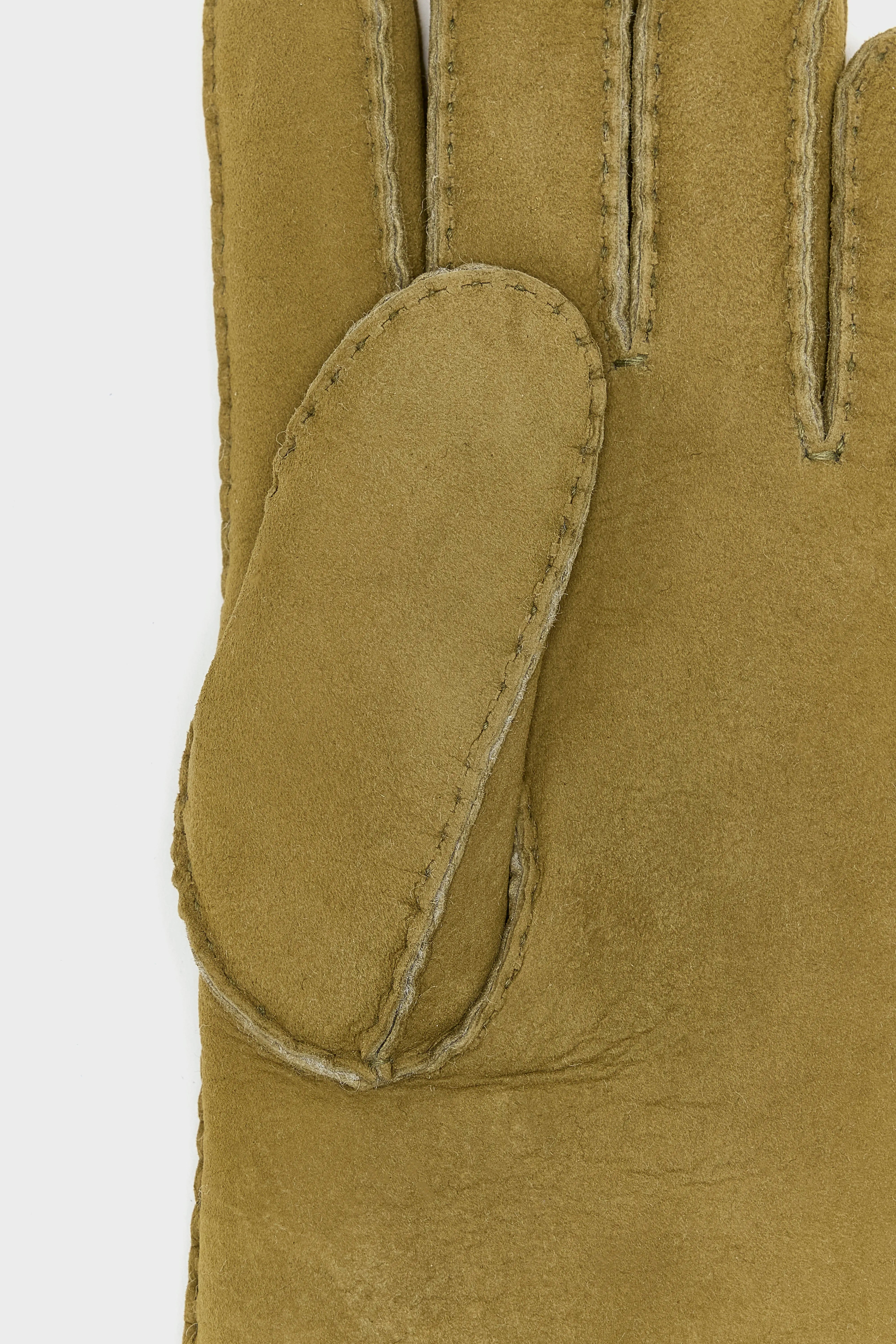 Ganam leren handschoenen (252 / M / OLIVE)