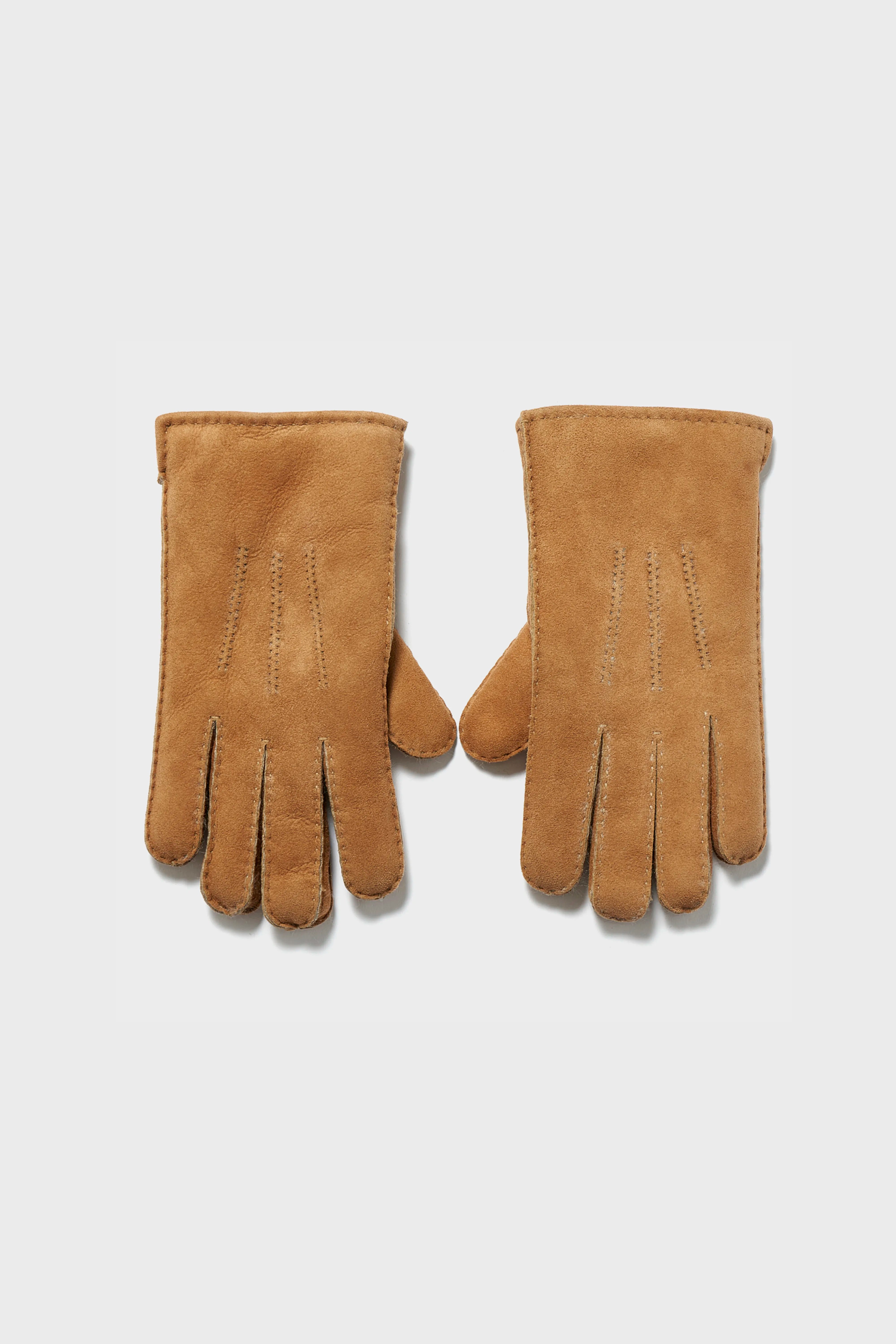 Ganam cognac leather gloves (251 / M / COGNAC)