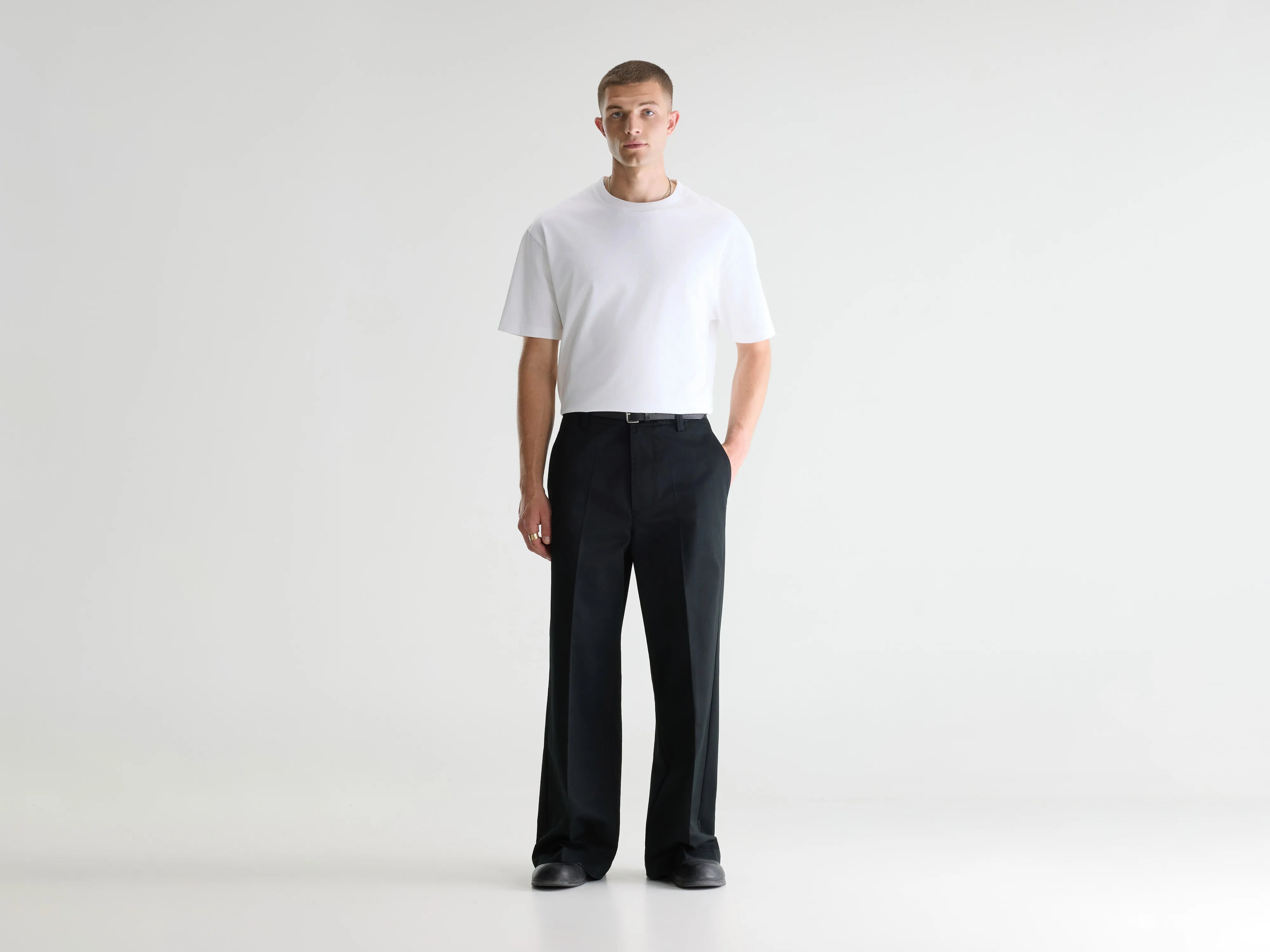 Swag wijde broek (261 / M / BLACK)