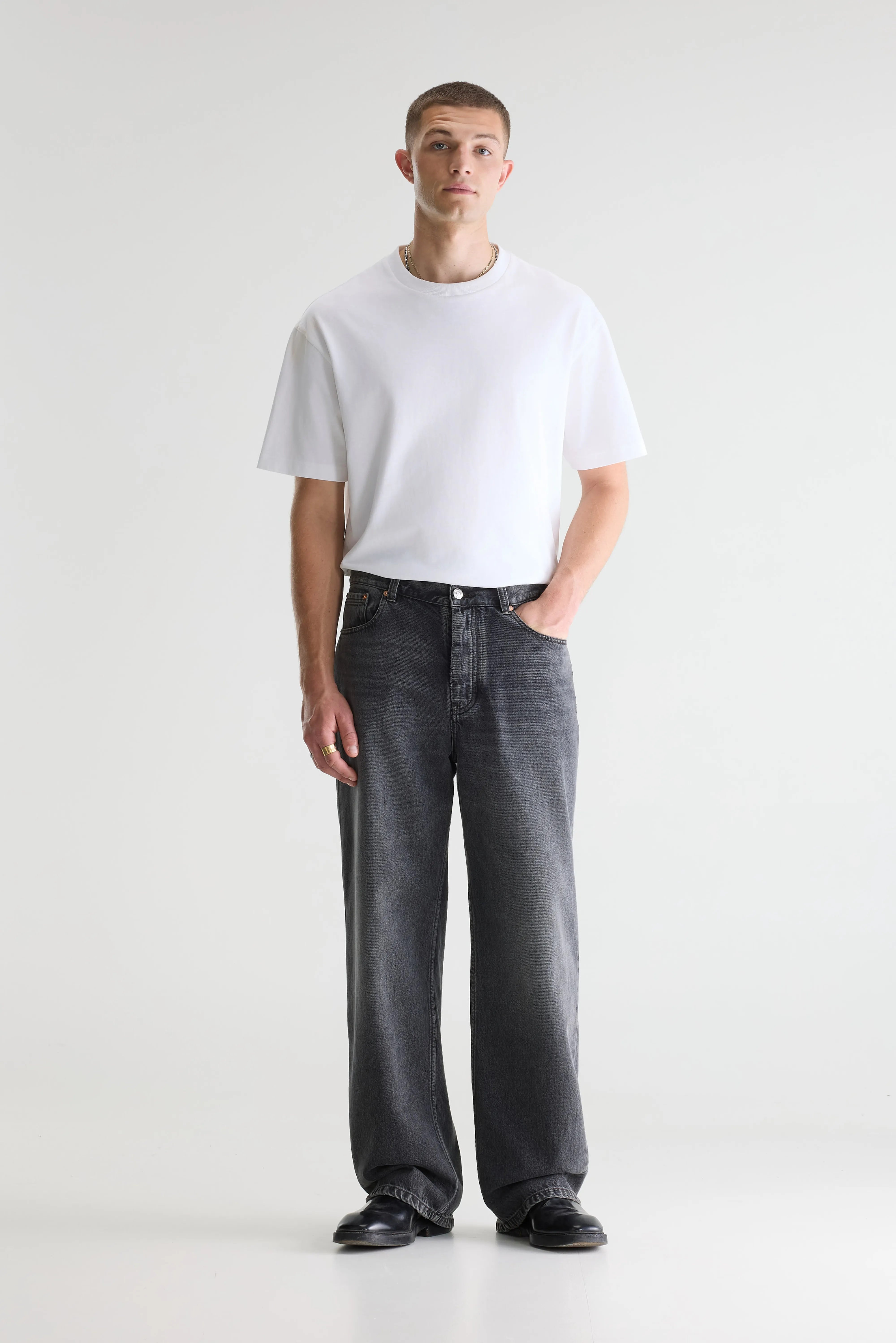 Denim N. 05 - Wide Jeans - Black stone For Men | Bellerose