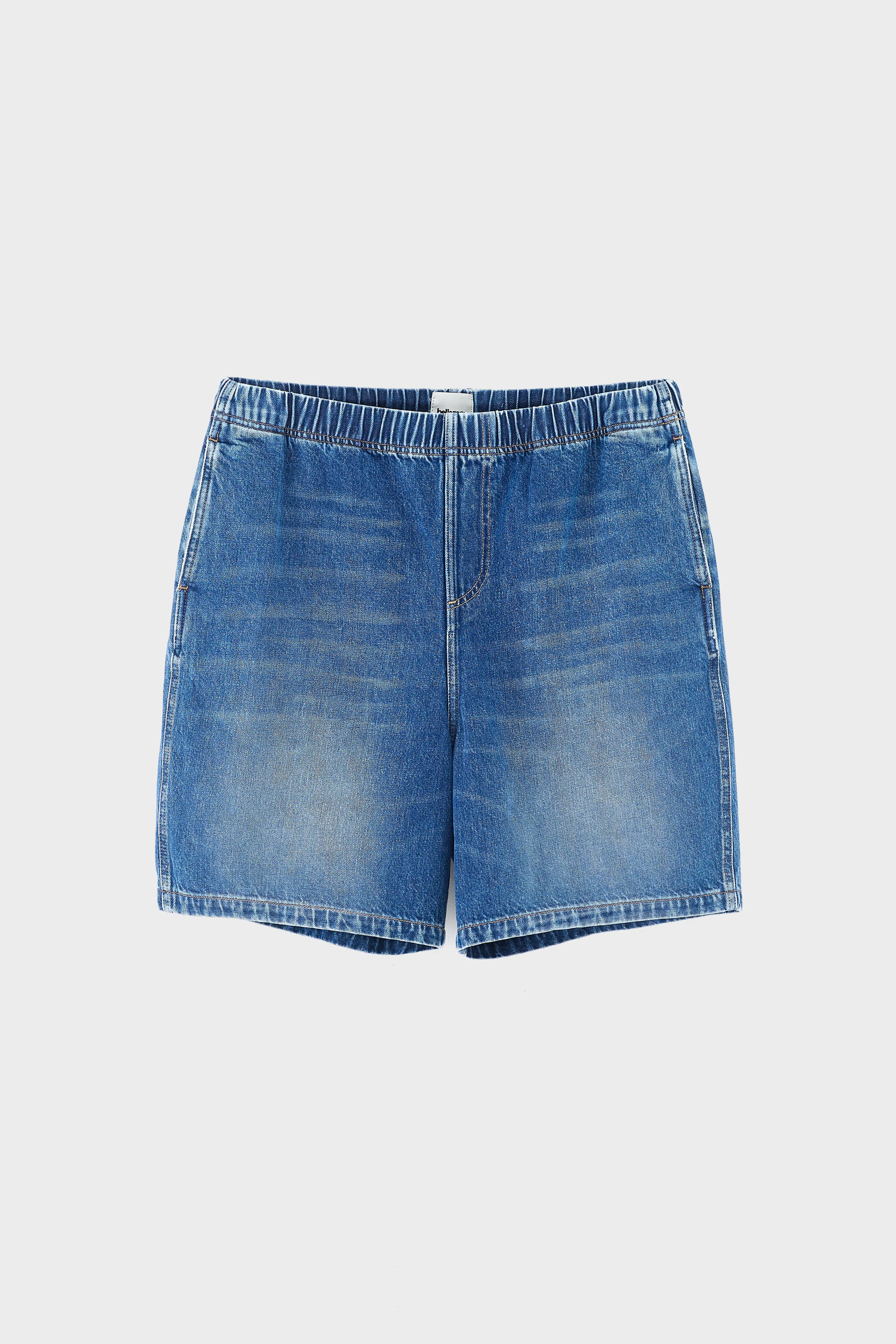 Flanky wide denim shorts (261 / M / MD BLUE MARBLE)