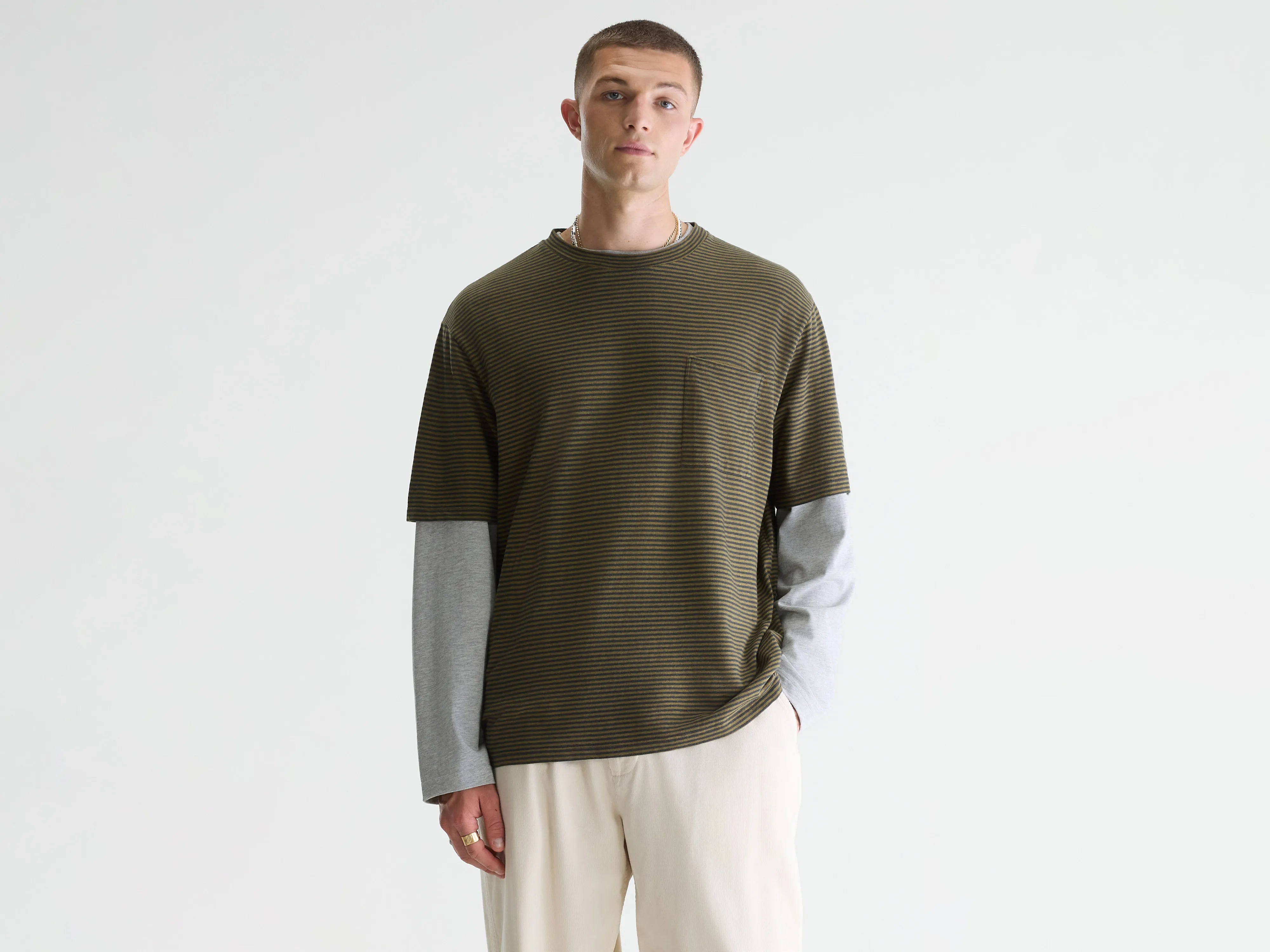 T-shirt décontracté Video (261 / M / STRIPE A)