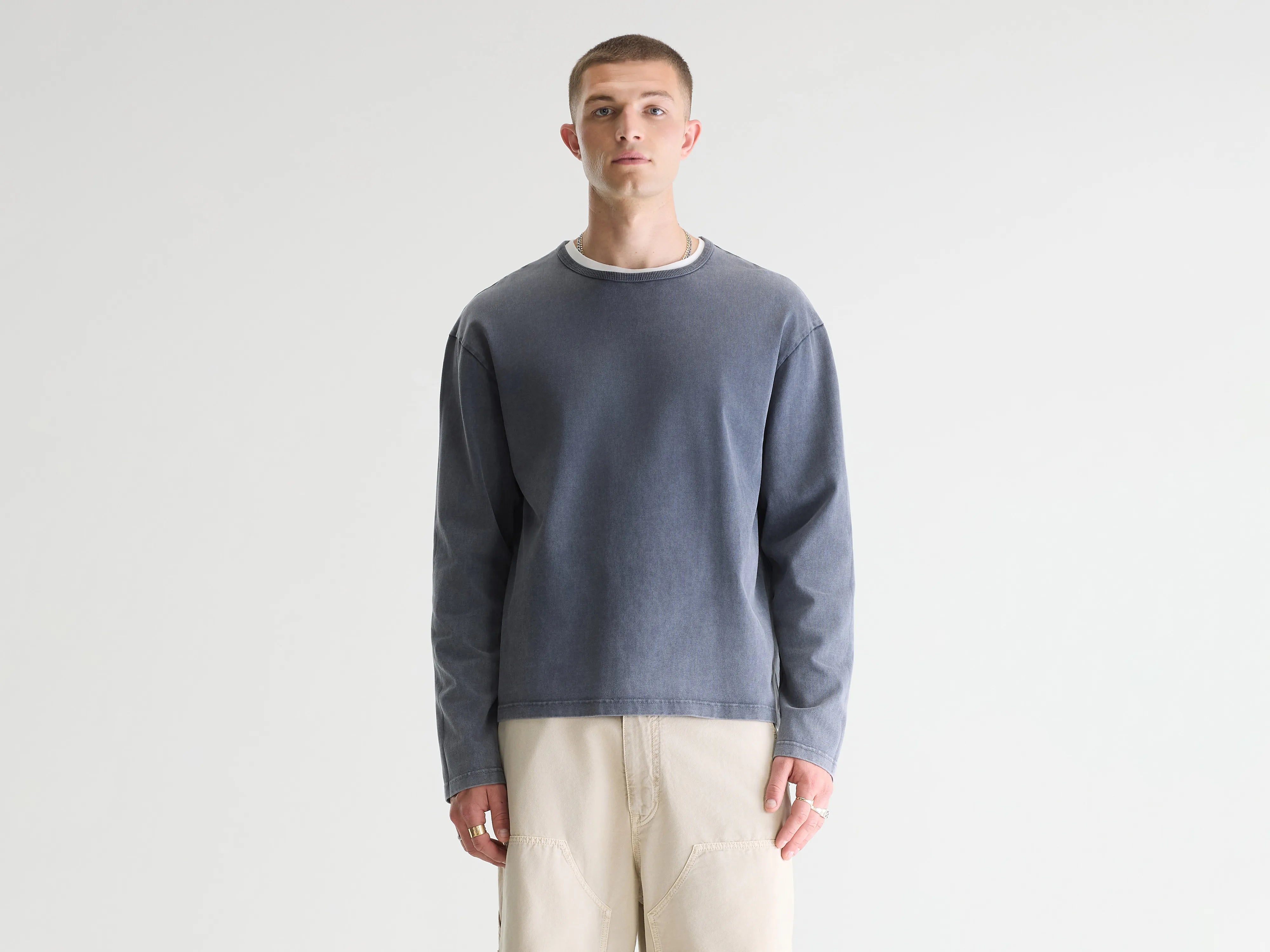 Fuller t-shirt met lange mouwen (261 / M / NAVY)