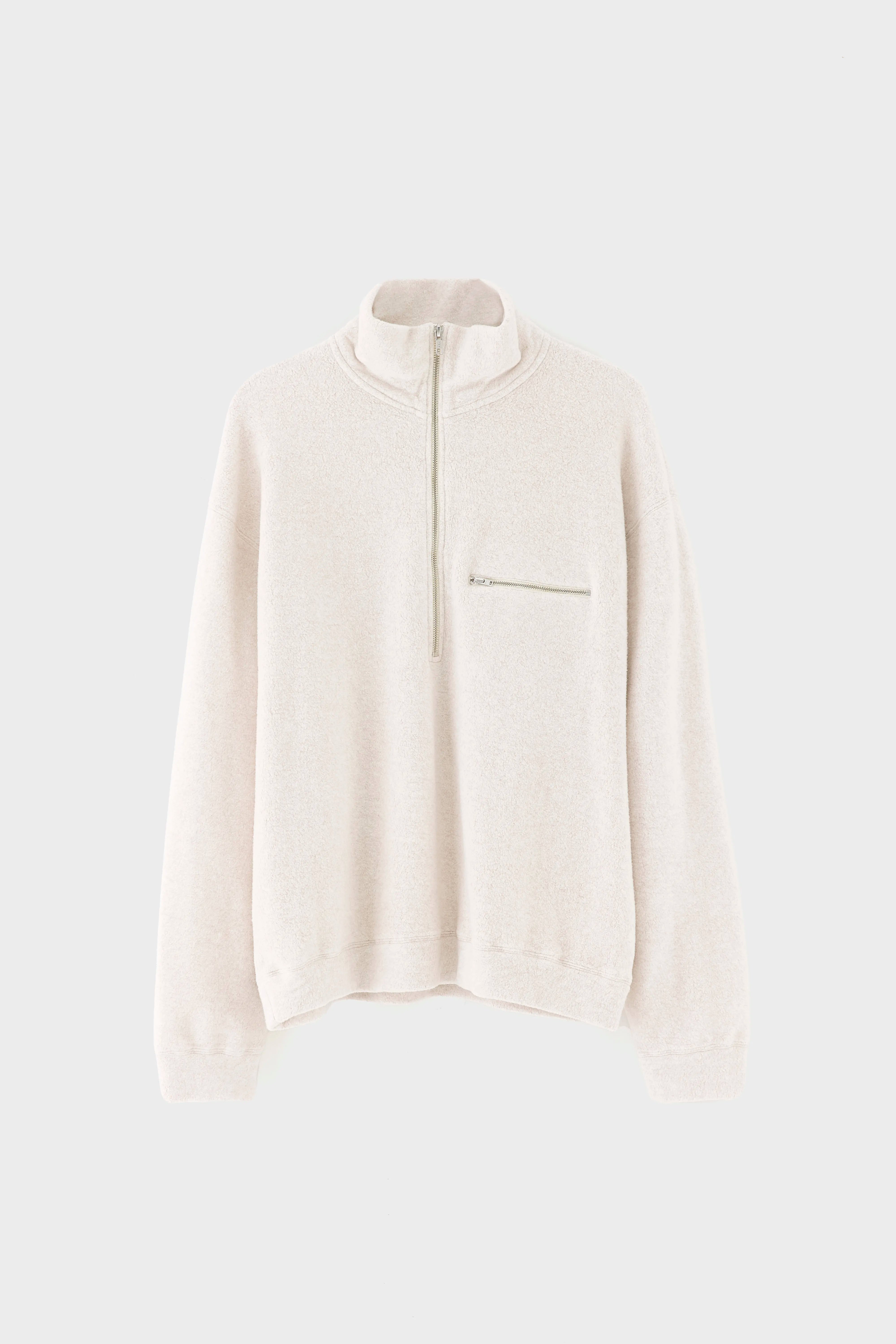 Maber sweatshirt met kwartrits (261 / M / CALCAIRE)