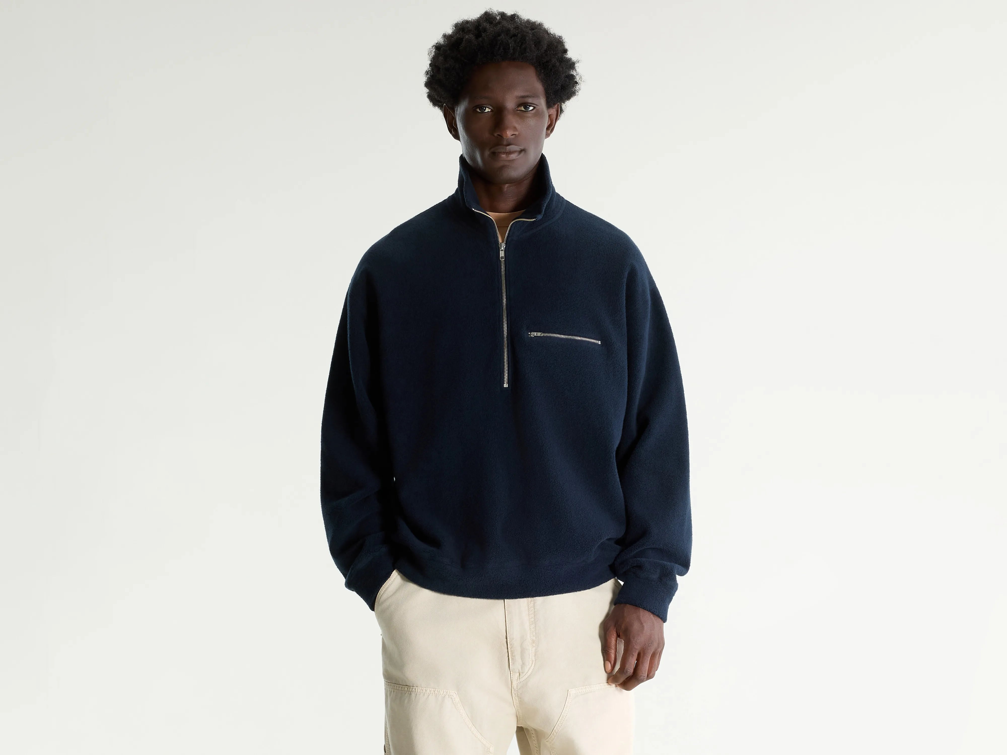 Maber sweatshirt met kwartrits (261 / M / PARKER)