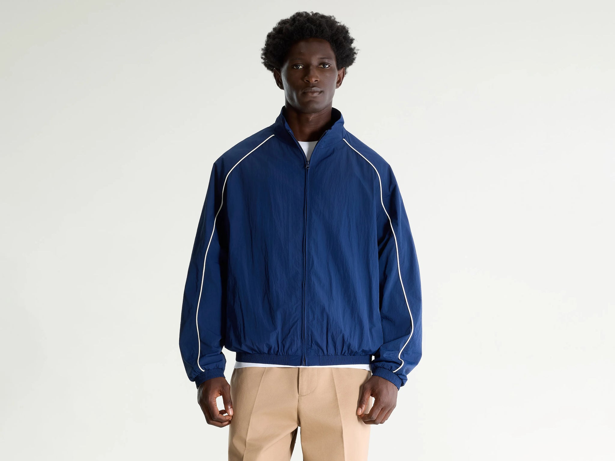 Blue zip-up sports jacket for men | Bellerose