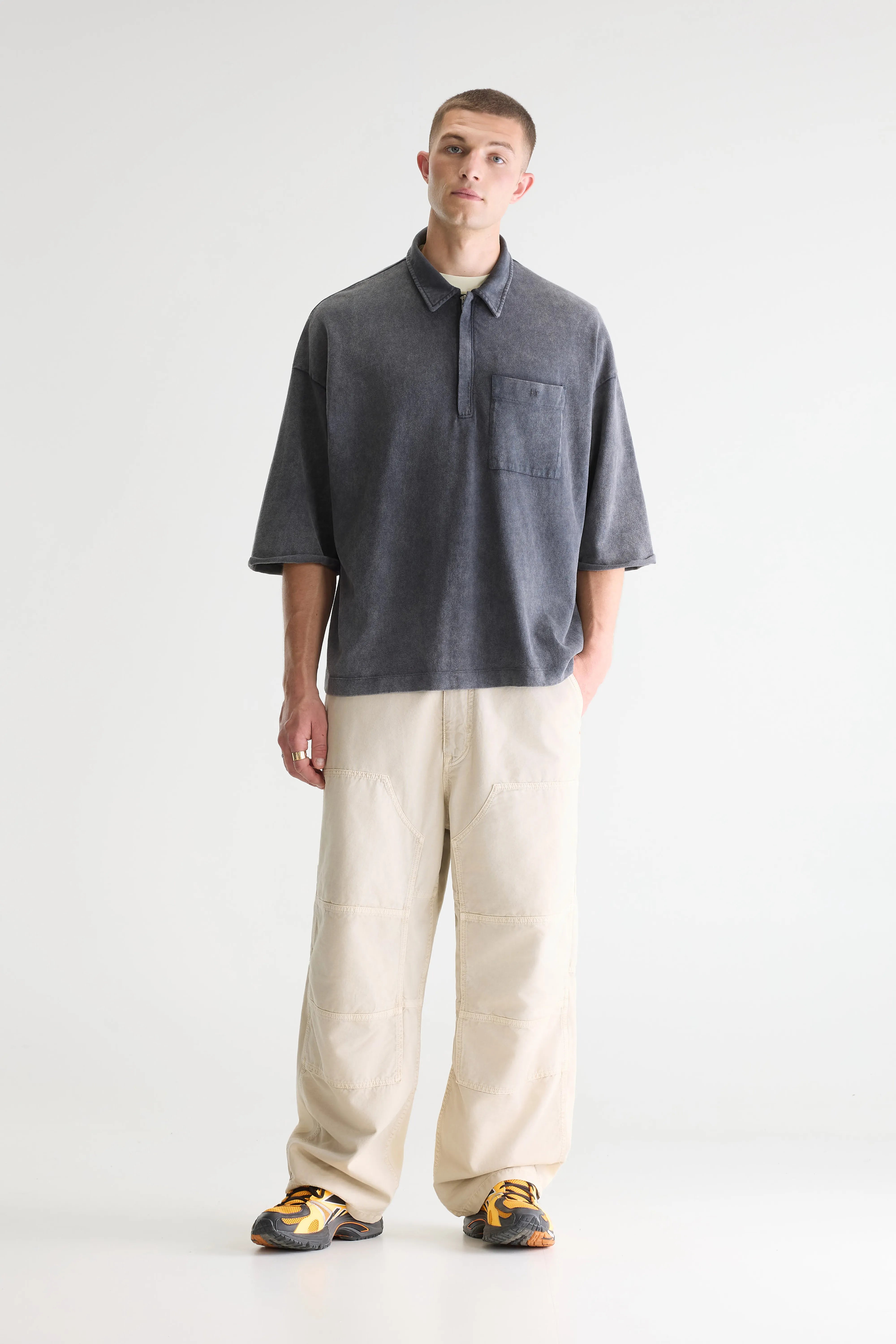 Felly polo met ritssluiting (261 / M / BLACK BLUE)